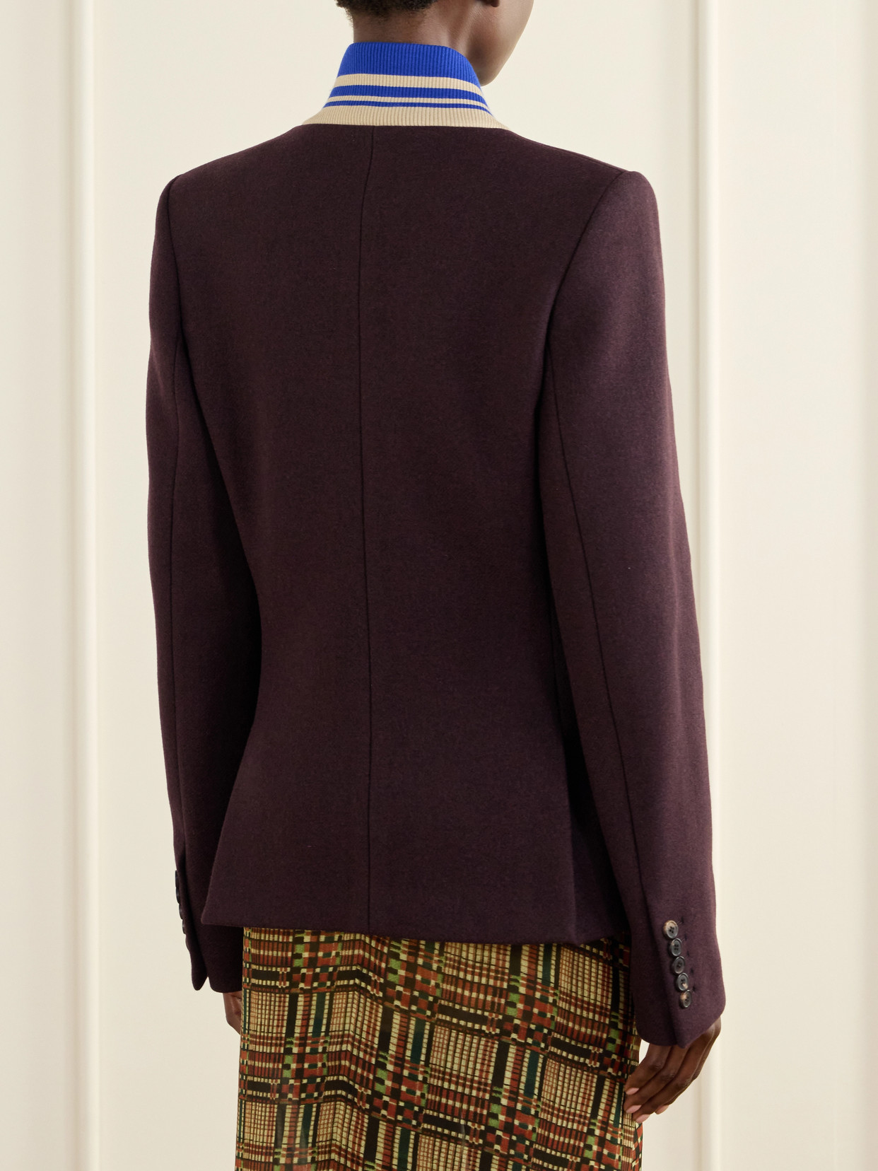 Striped Wool-Blend Jacket