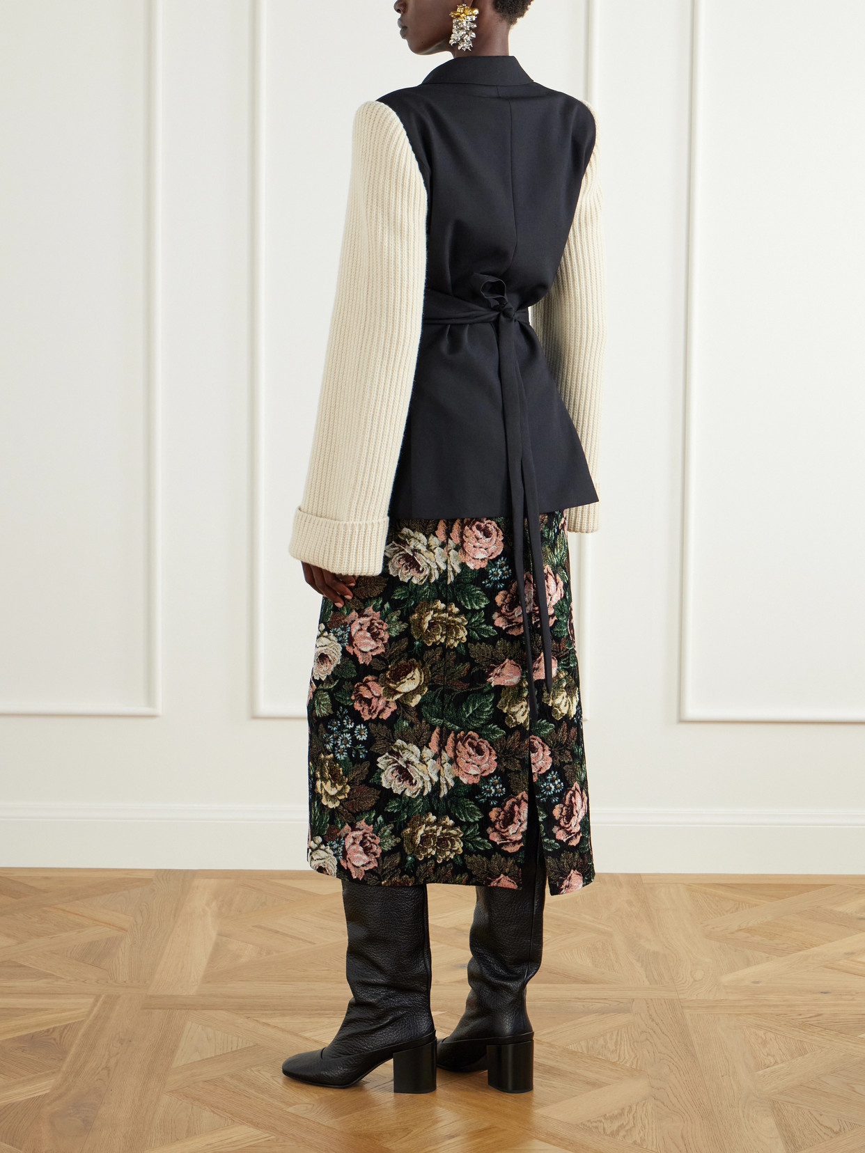 And Cashmere-Blend Trimmed Wool-Twill Jacket
