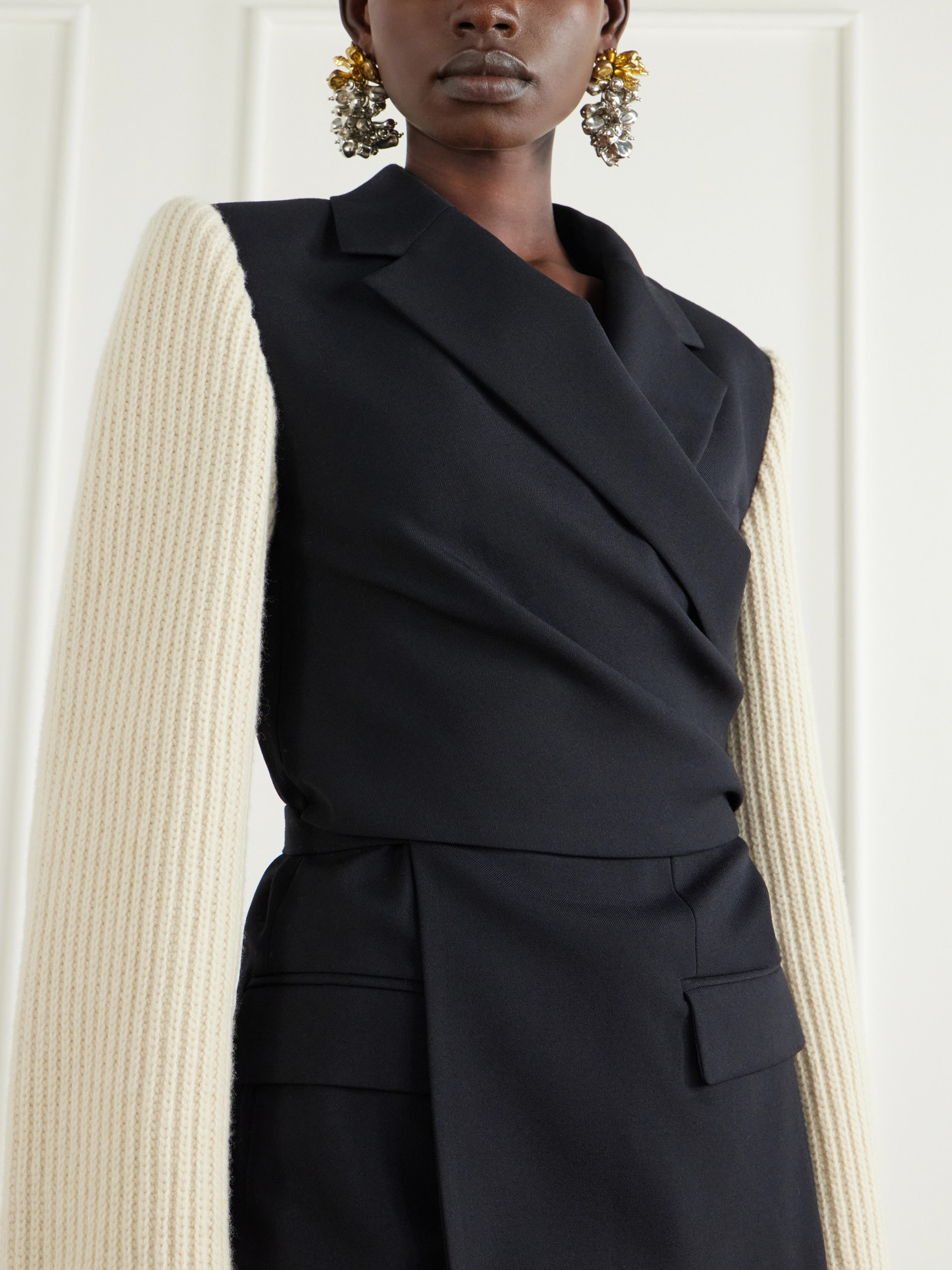 And Cashmere-Blend Trimmed Wool-Twill Jacket
