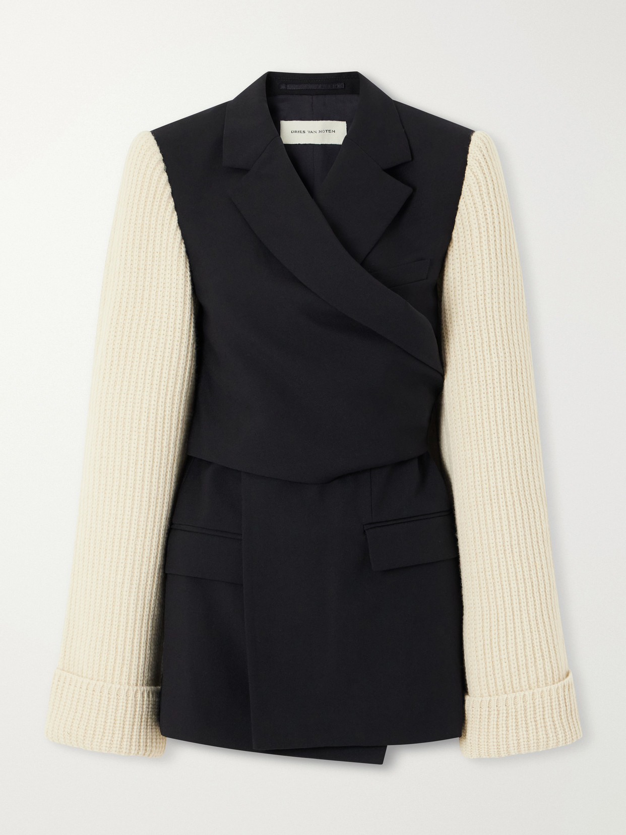 And Cashmere-Blend Trimmed Wool-Twill Jacket