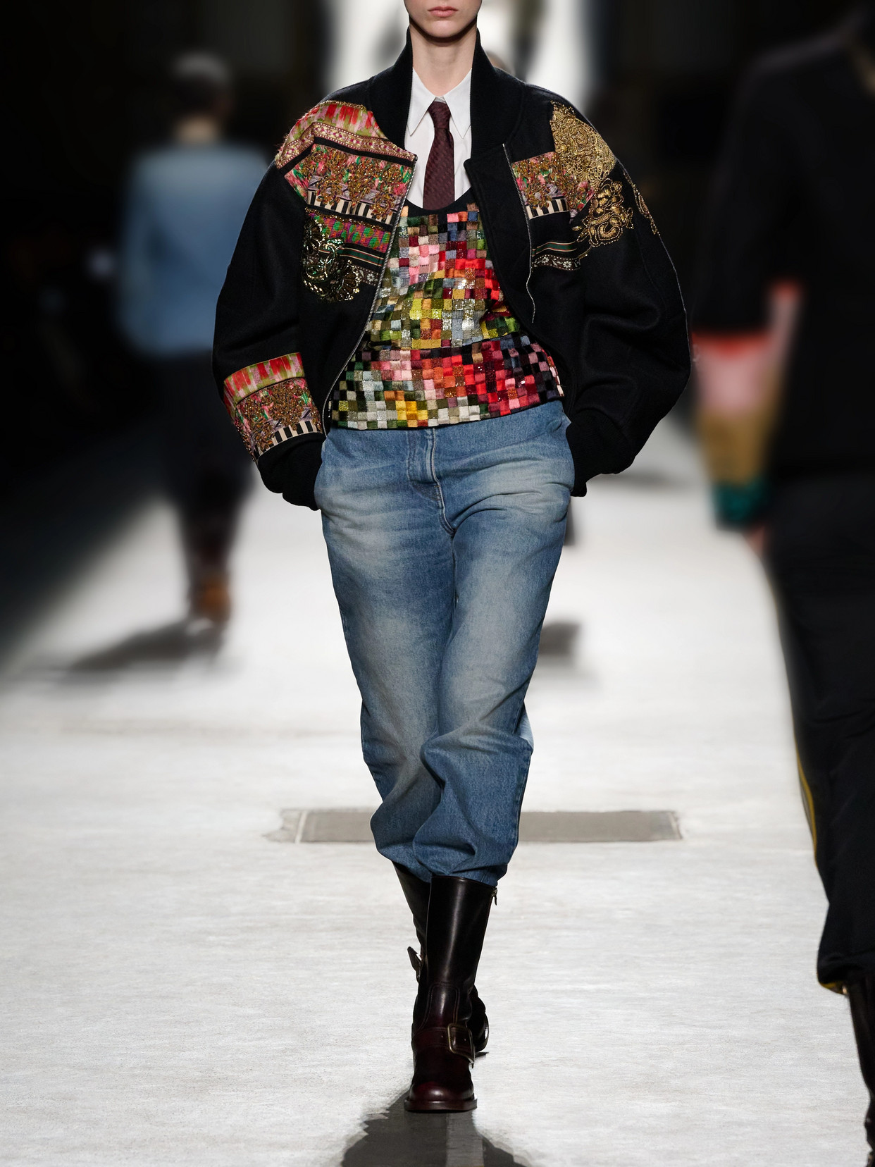 Rib-Trimmed Wool-Blend Twill Bomber Jacket