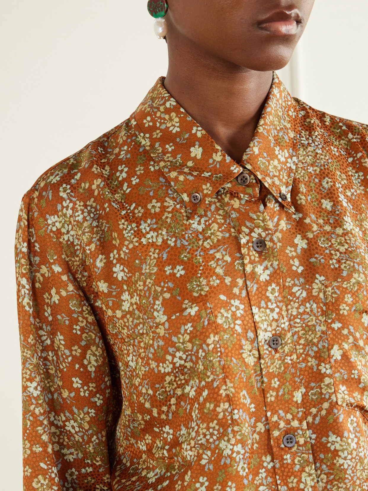 Floral-Jacquard Shirt