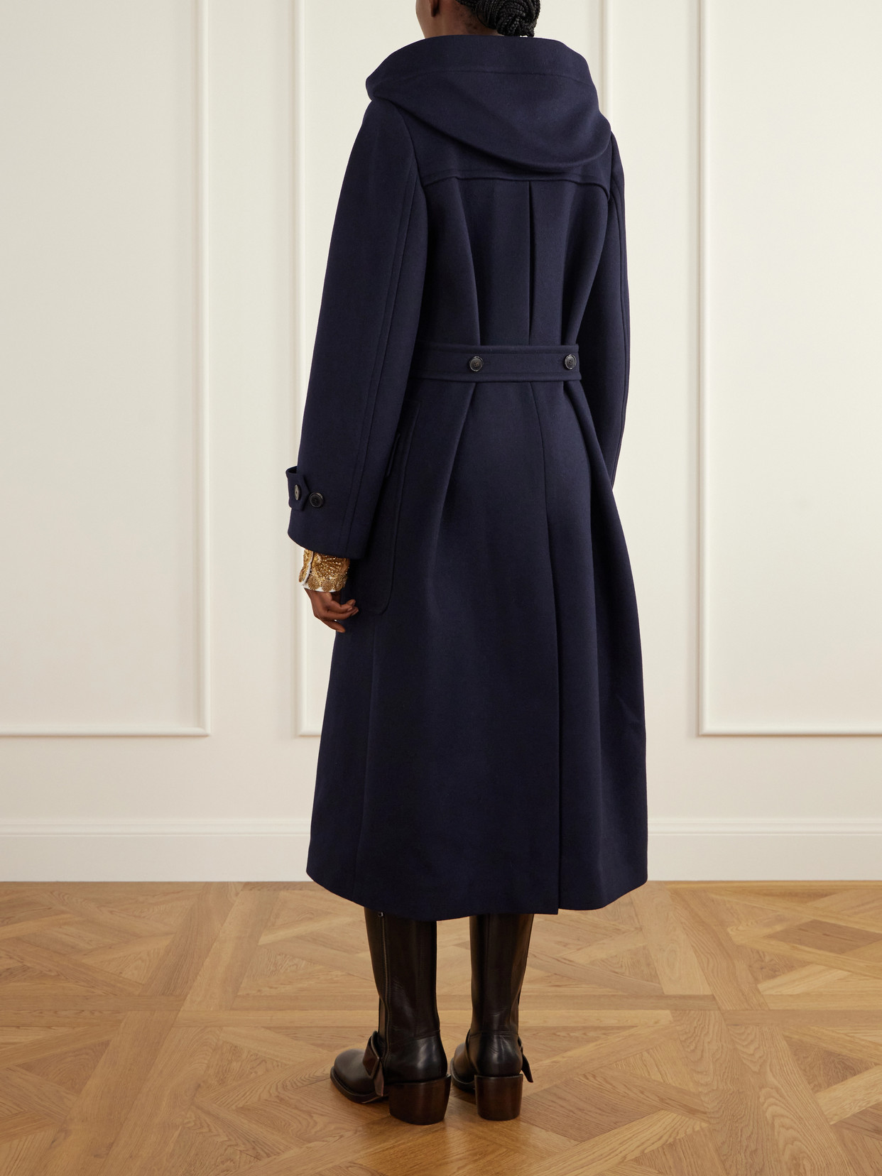 Wool-Blend Twill Coat