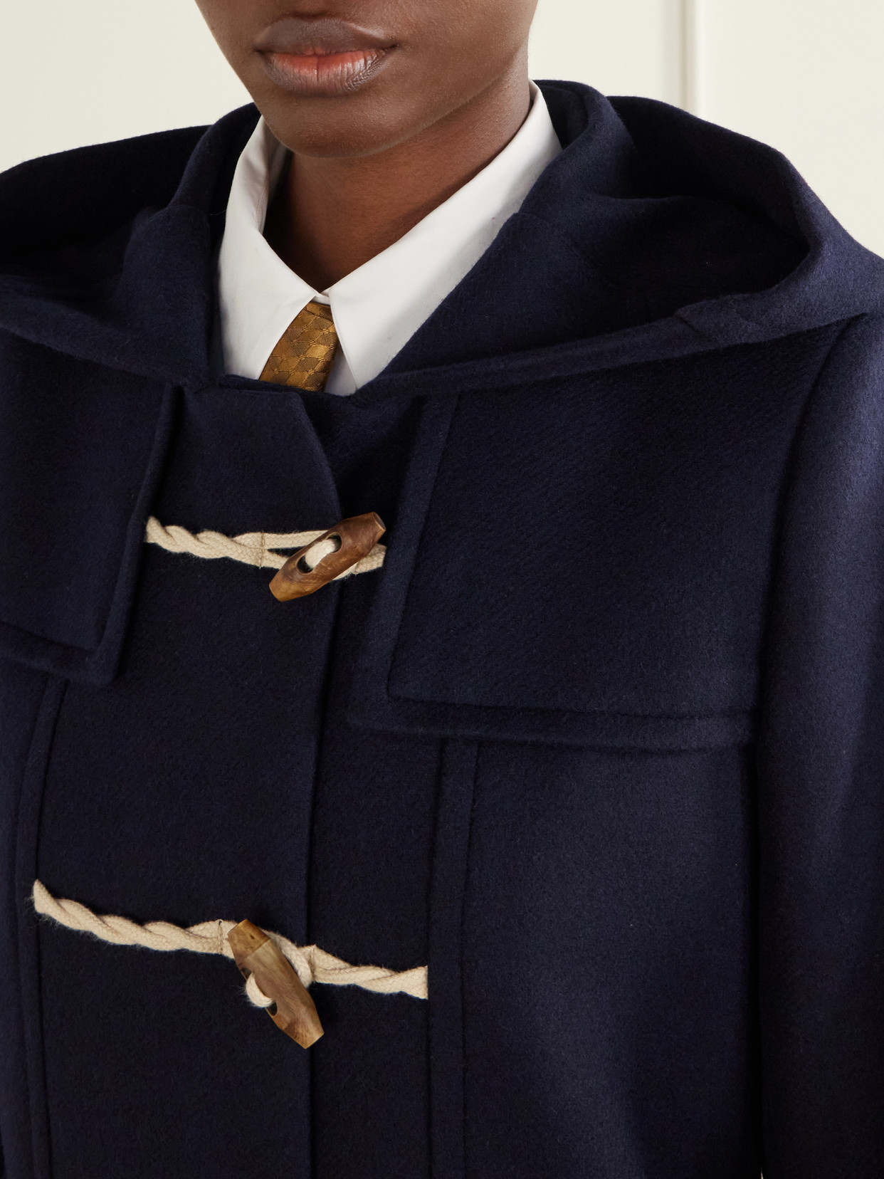 Wool-Blend Twill Coat