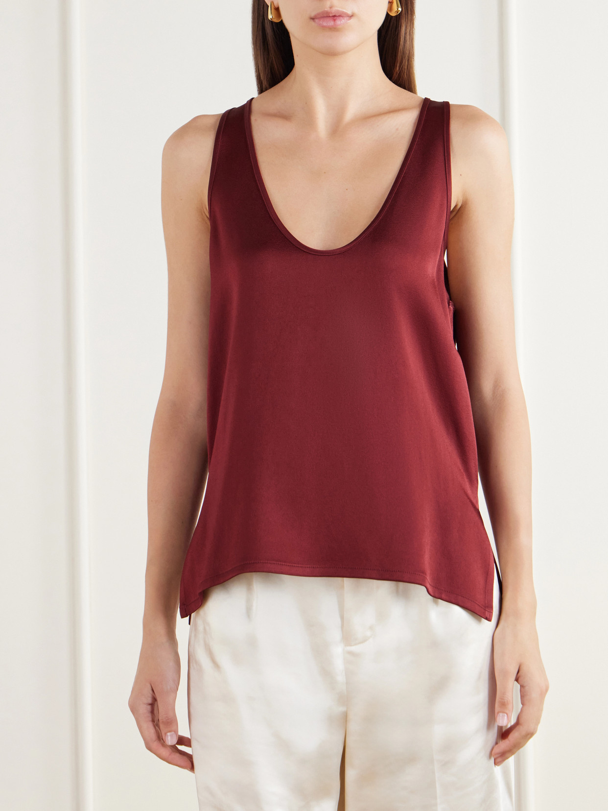 The Lydia Satin Tank