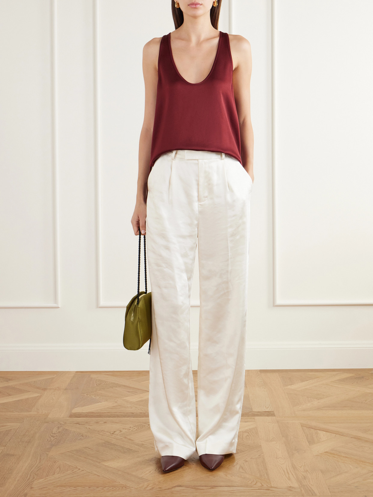 The Lydia Satin Tank