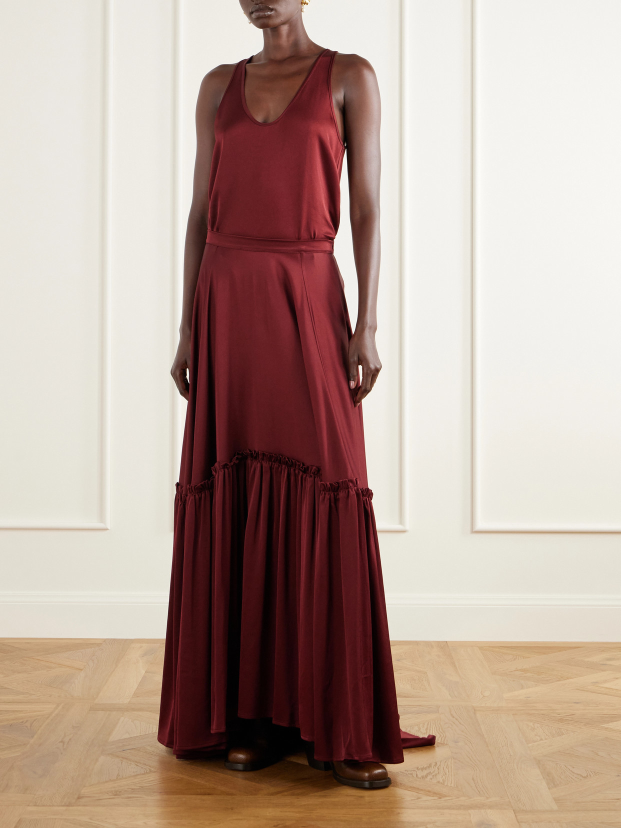 The Margot Ruffled Tiered Maxi