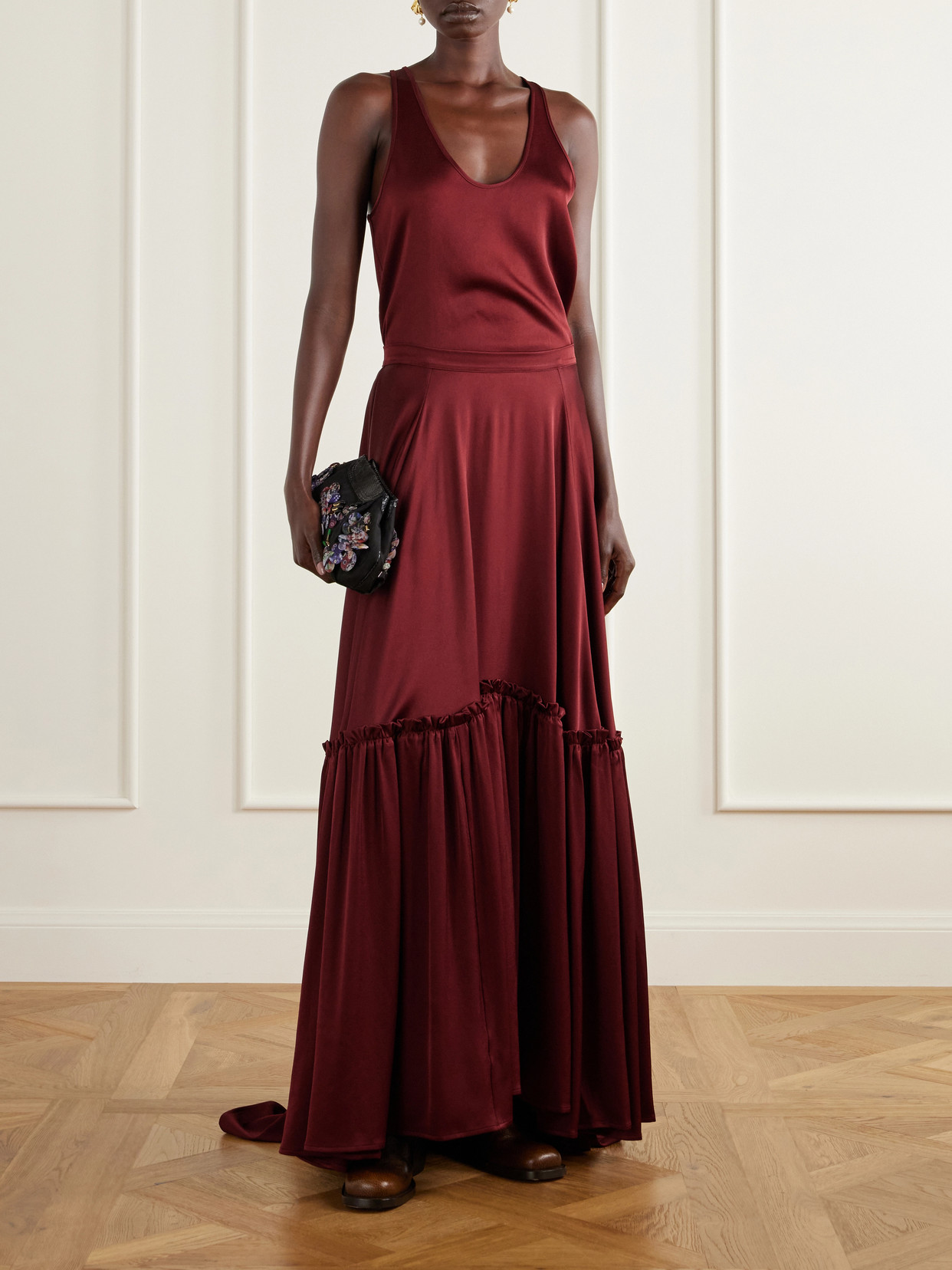 The Margot Ruffled Tiered Maxi