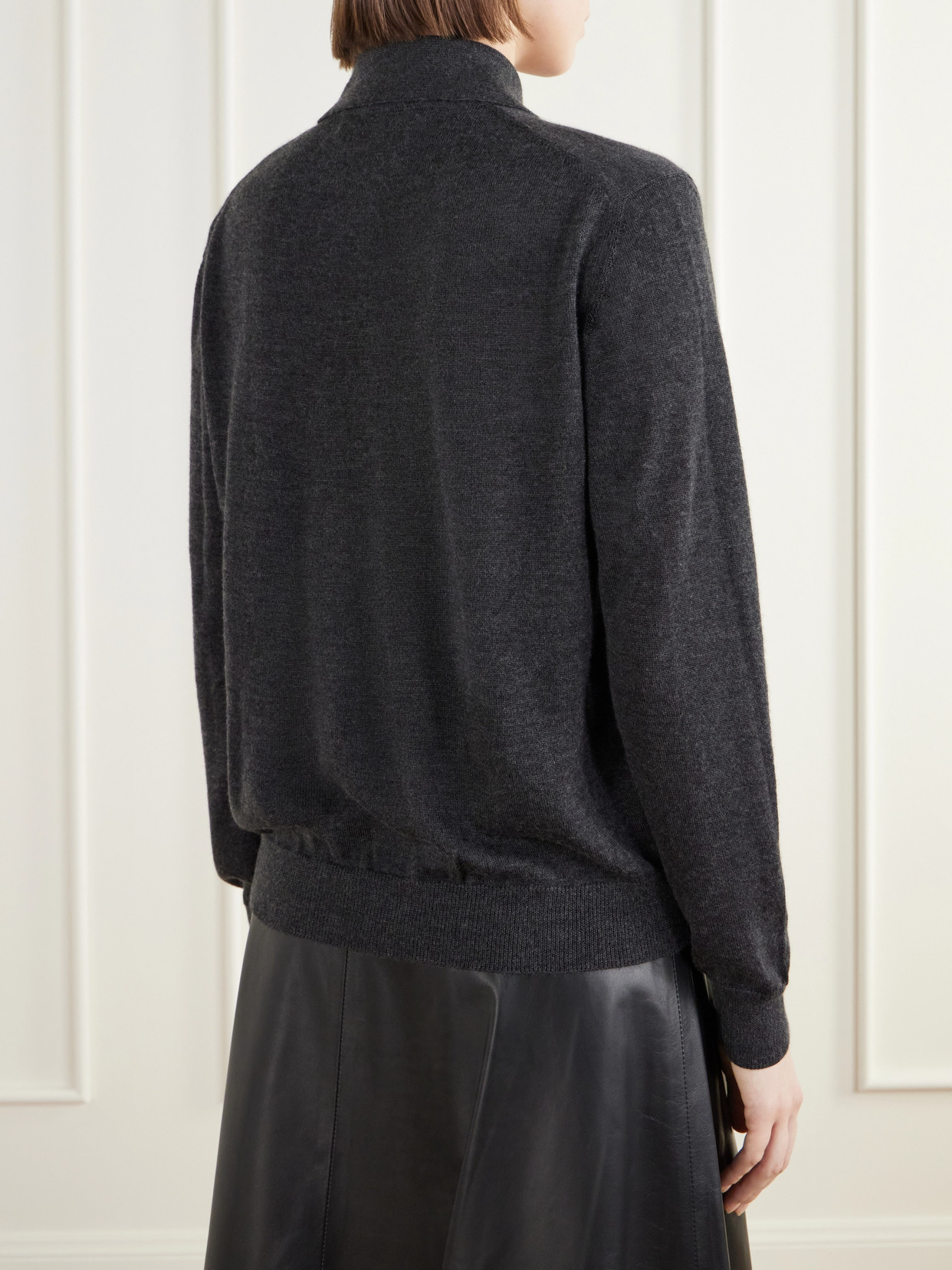The Cassiope Cashmere And Silk-Blend Polo Sweater