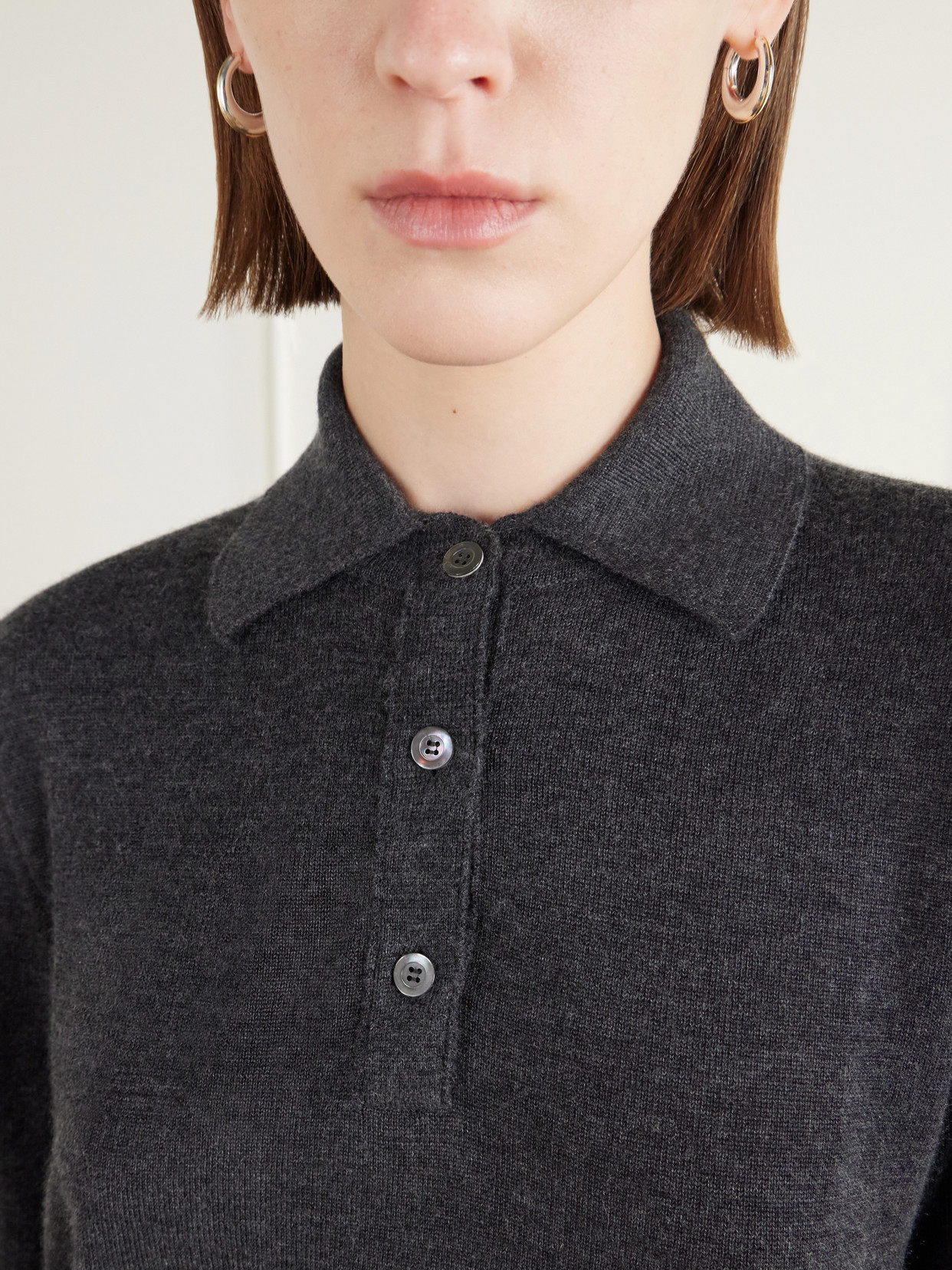The Cassiope Cashmere And Silk-Blend Polo Sweater