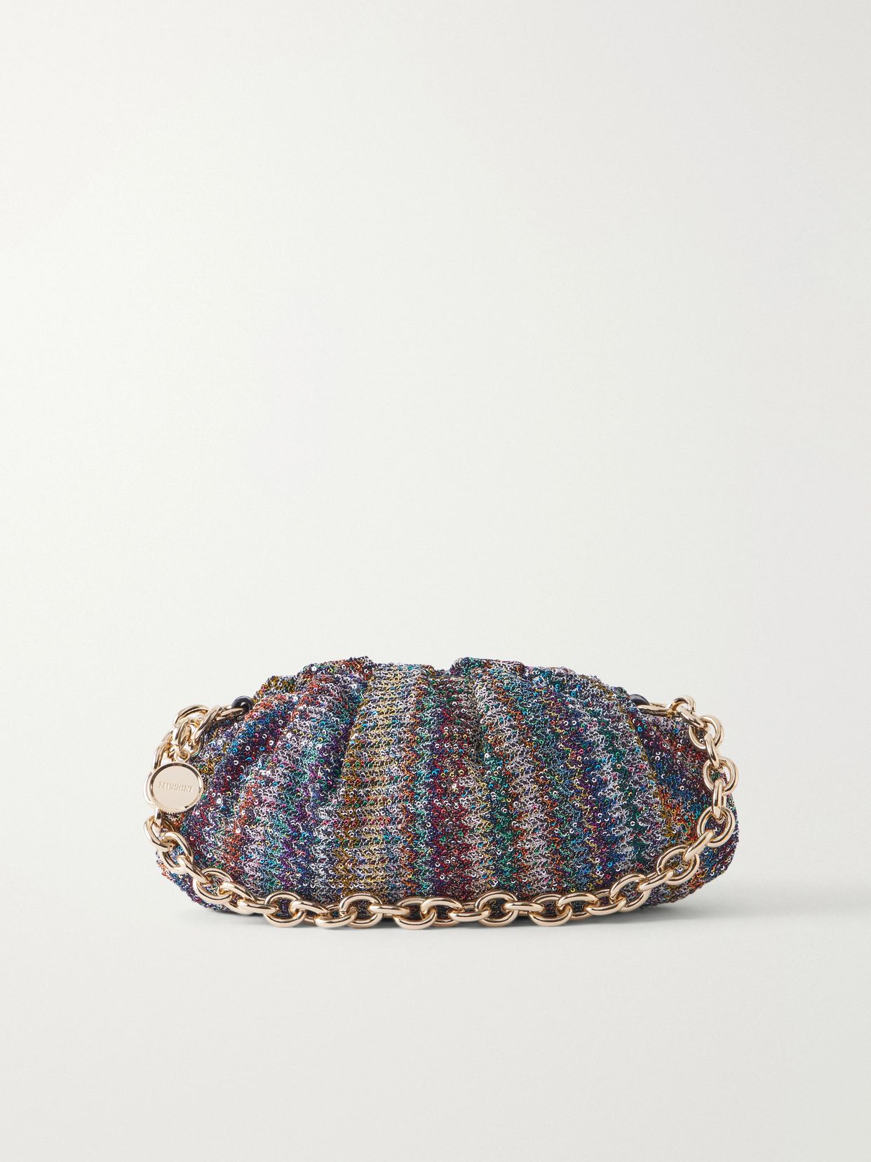 Caperdoni sequined striped shoulder bag