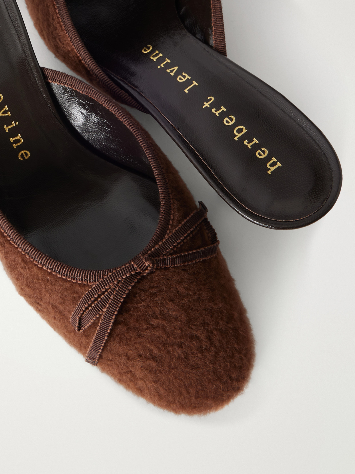 24/7 50 Bow-Detail Shearling Mules