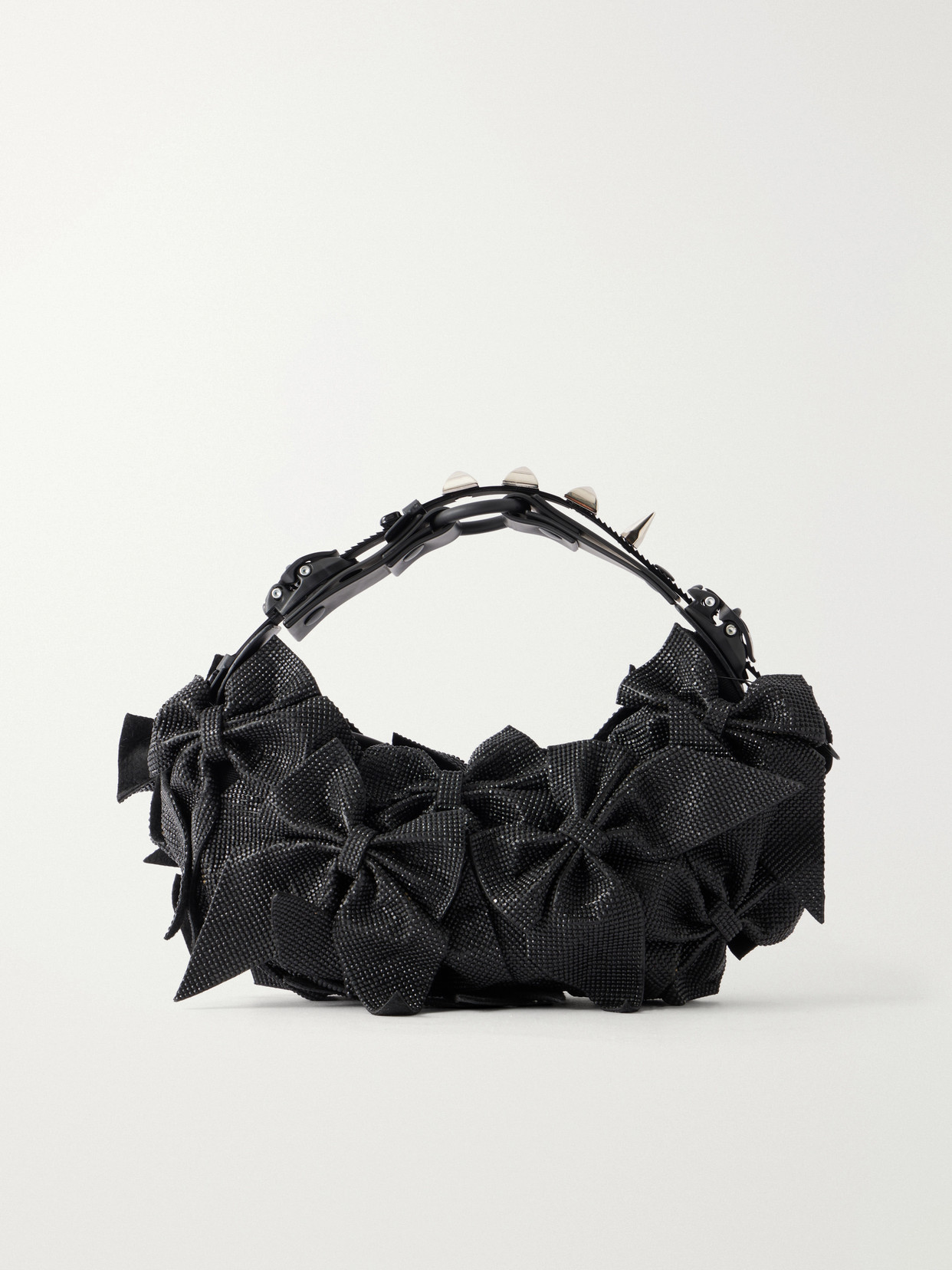 + Innerraum Bow-Detailed Embellished Polyurethane And Canvas Shoulder Bag