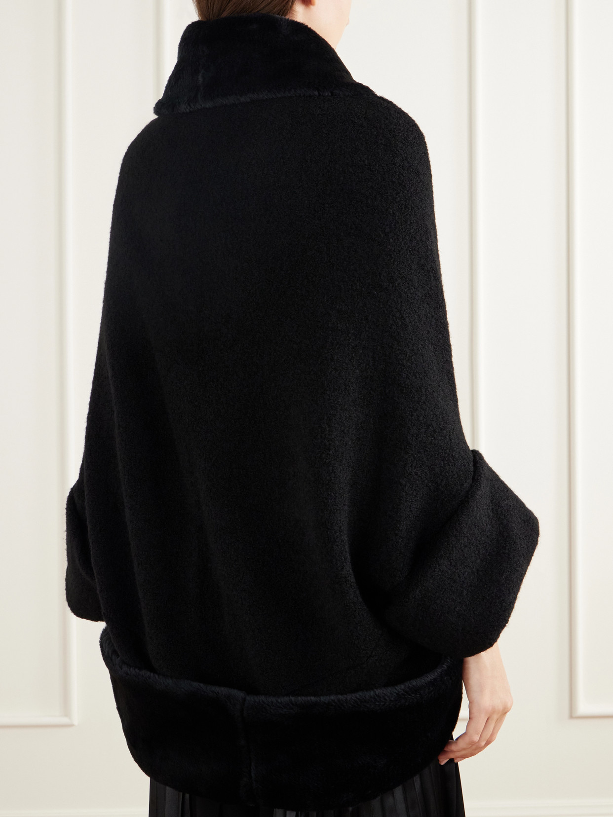 Plush-Trimmed Wool-Blend Felt Jacket