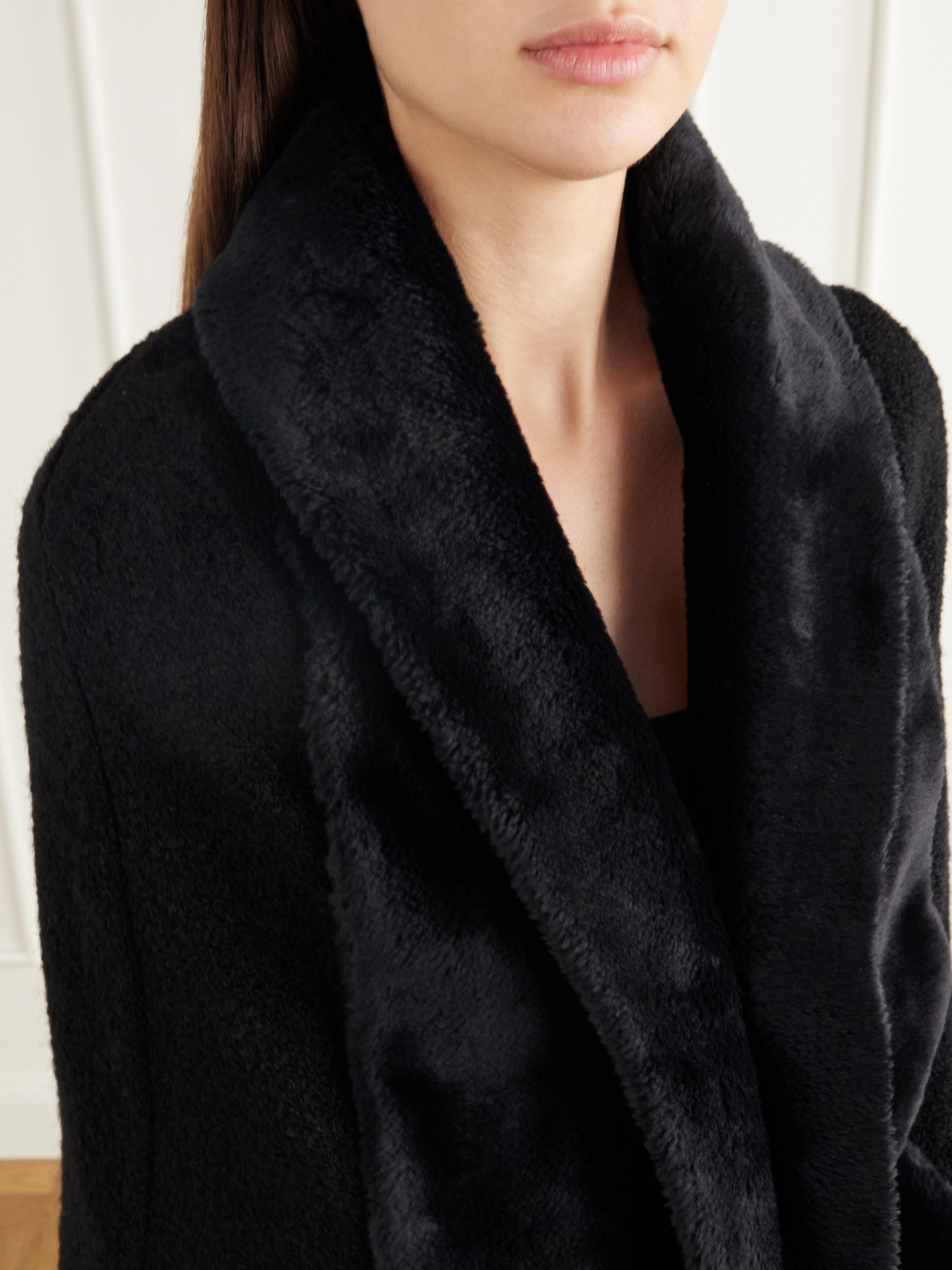 Plush-Trimmed Wool-Blend Felt Jacket