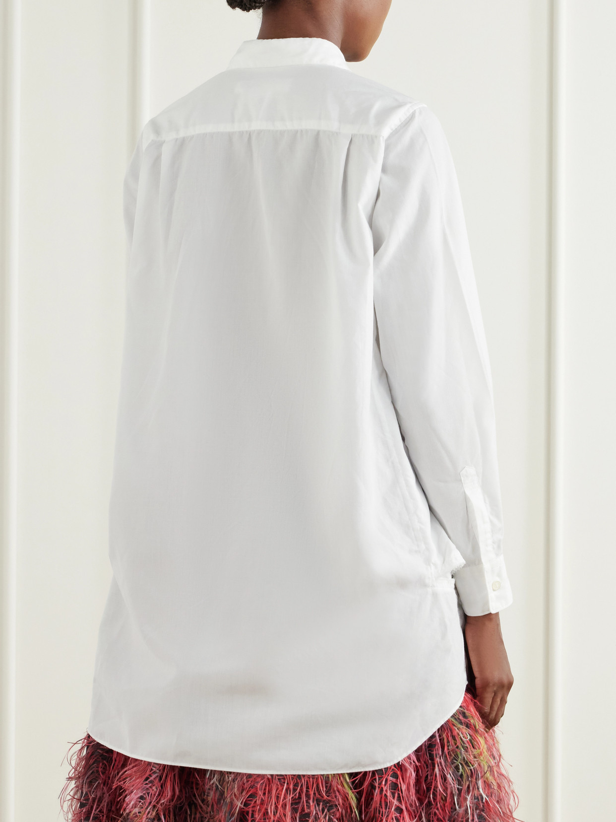 Comme Des Garçons Comme Des Garçons - Paneled Frayed Poplin Shirt