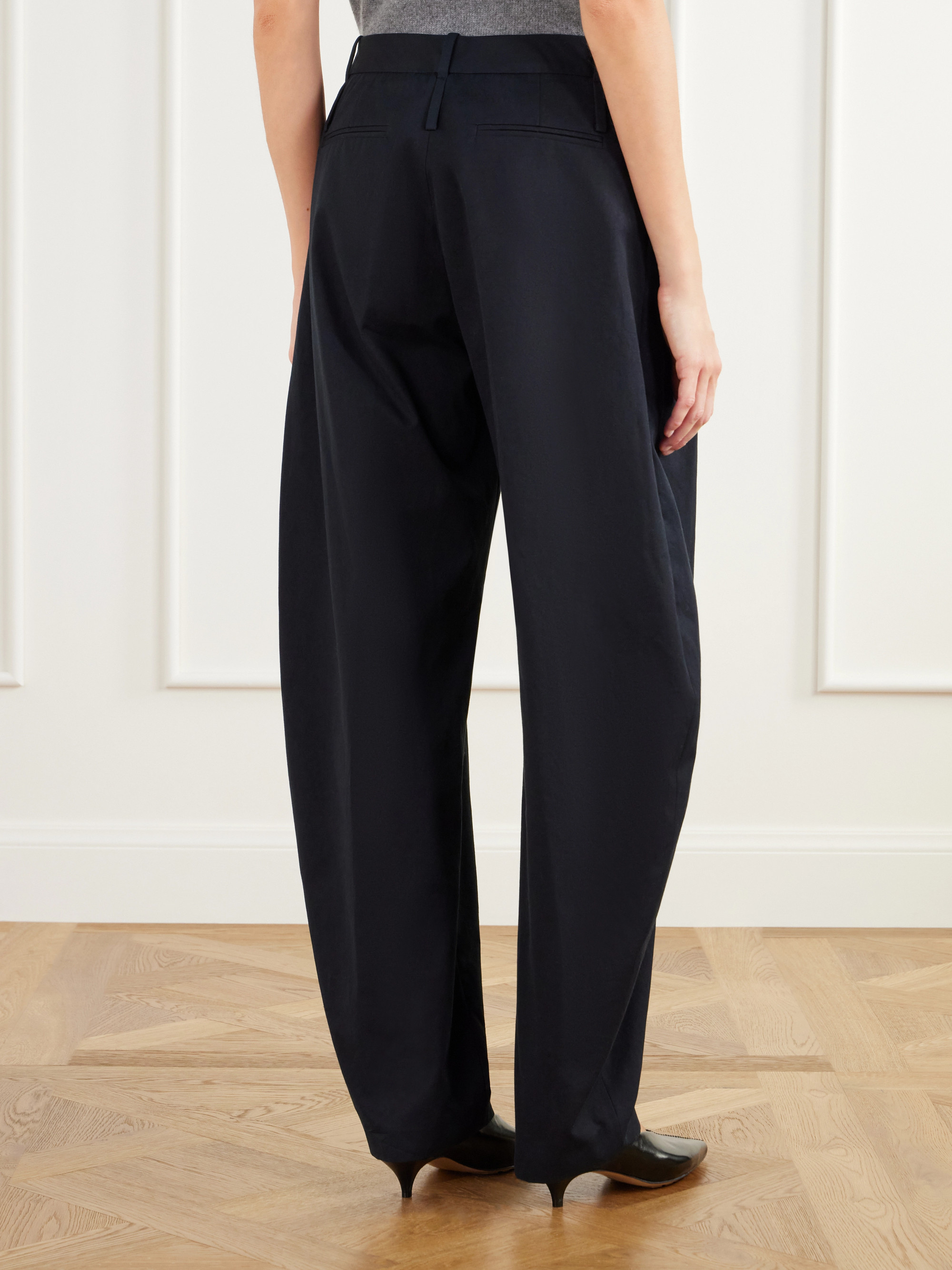 Brandon Maxwell The Dean cotton-canvas barrel-leg pants