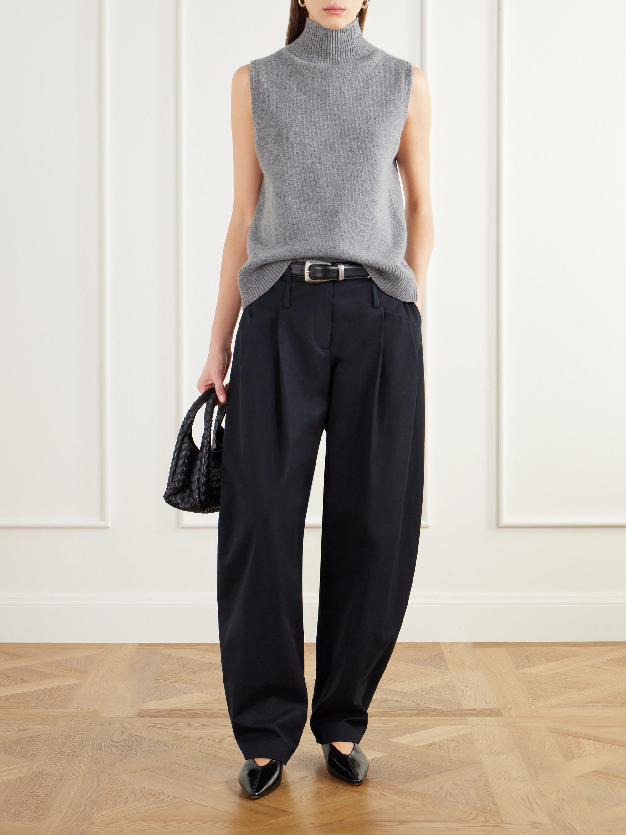 Brandon Maxwell The Dean cotton-canvas barrel-leg pants