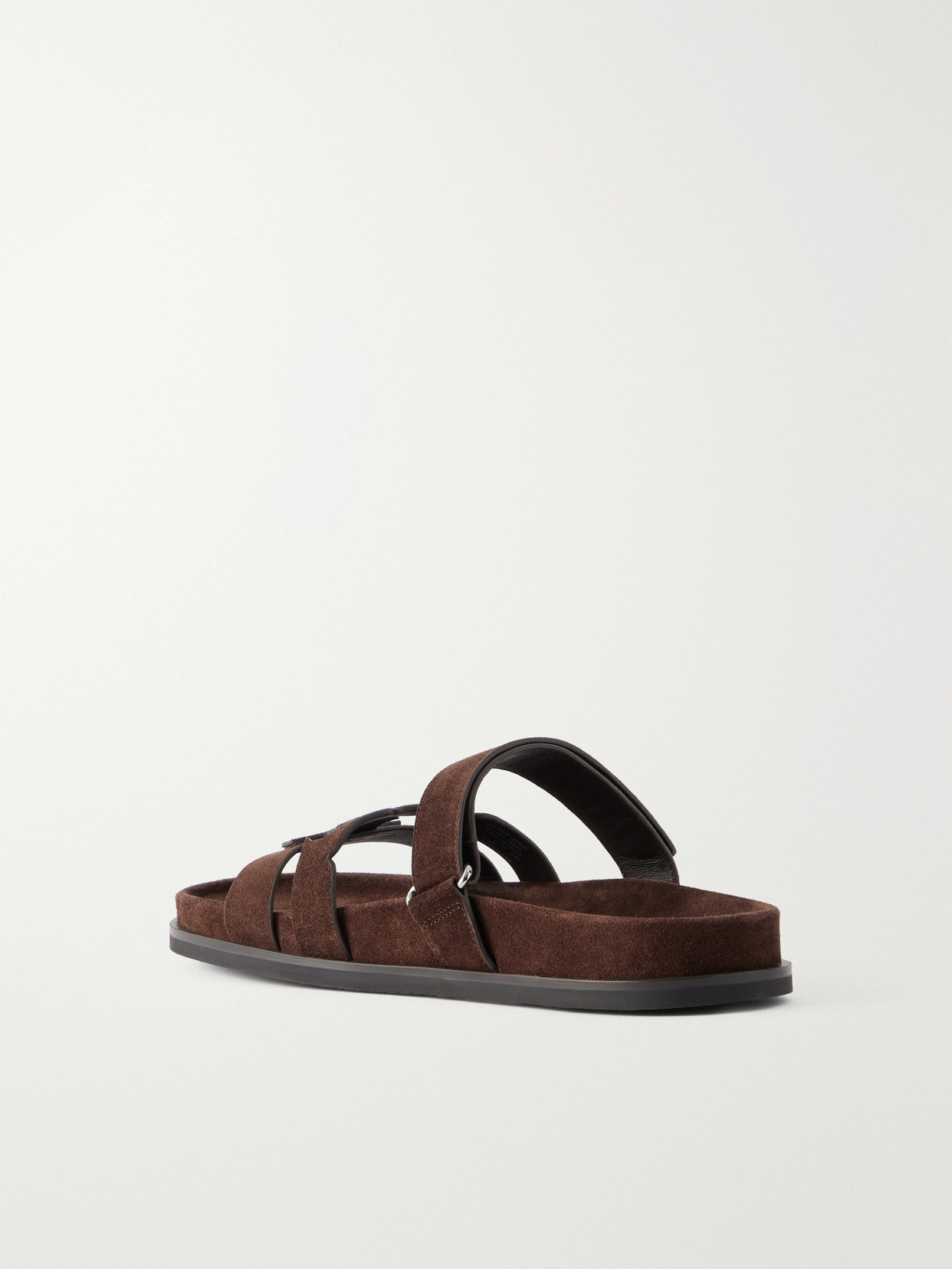 Tory Burch Slippers Ines In Pelle Scamosciata Cioccolato Donna In Multi