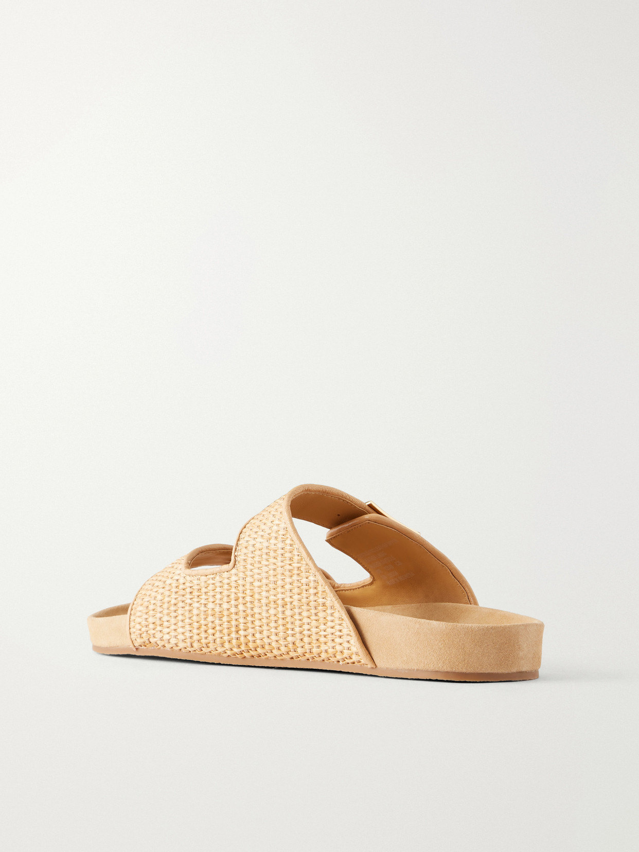 Tory Burch Mellow Logo-embellished Raffia And Leather Sandals In Neutral