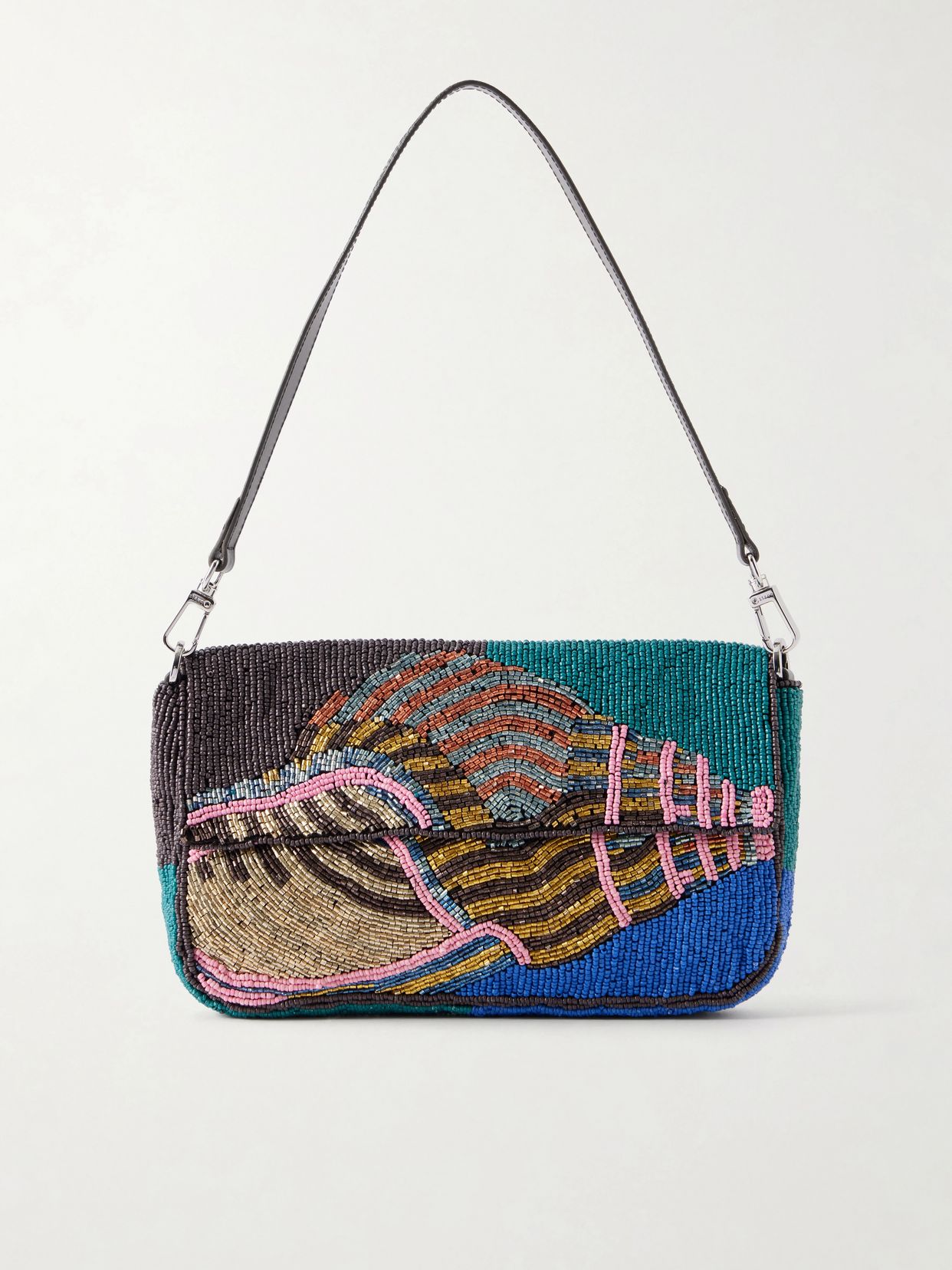 Timmy beaded leather shoulder bag