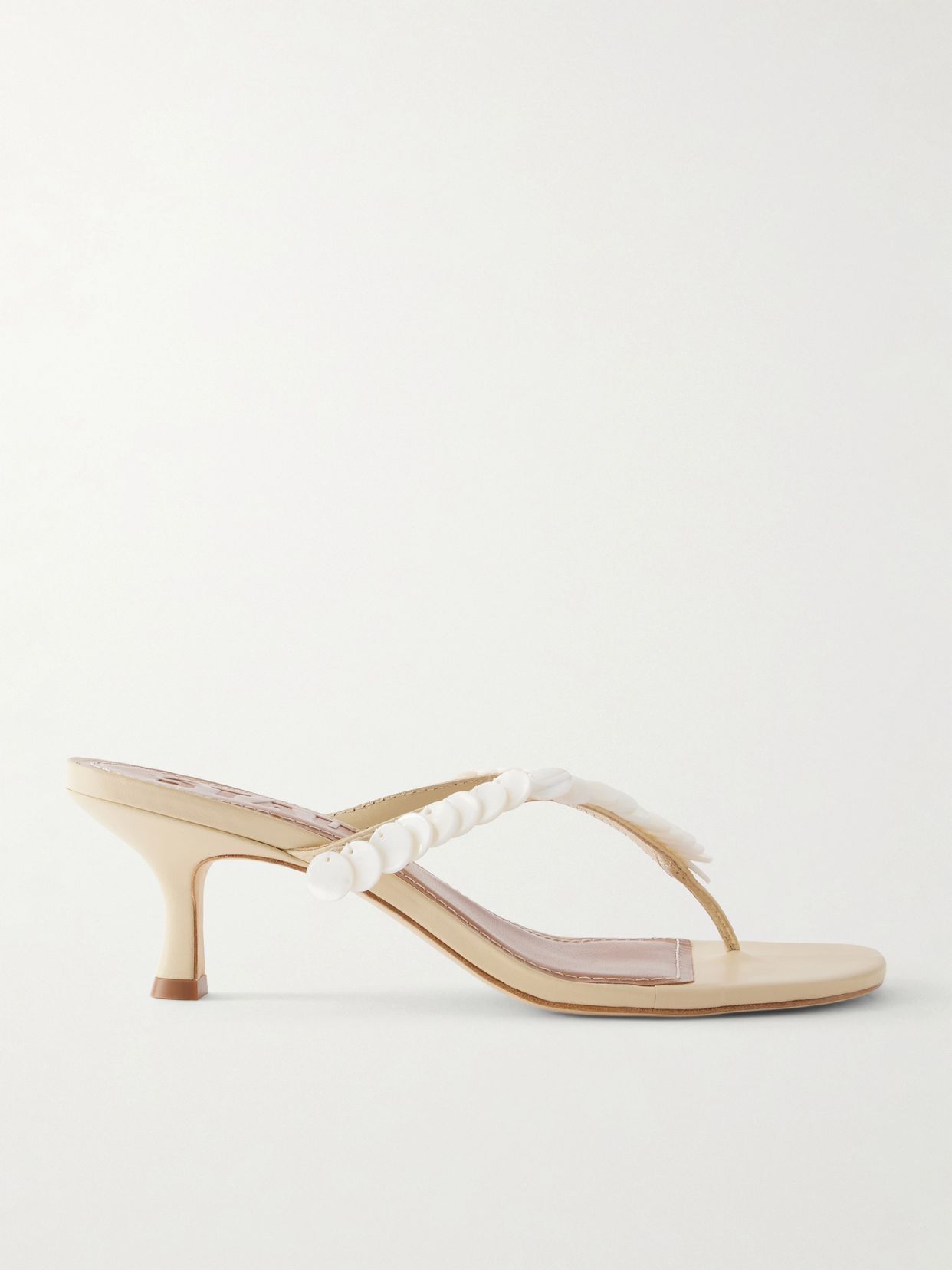freja 60 paillette embellished leather thong sandals