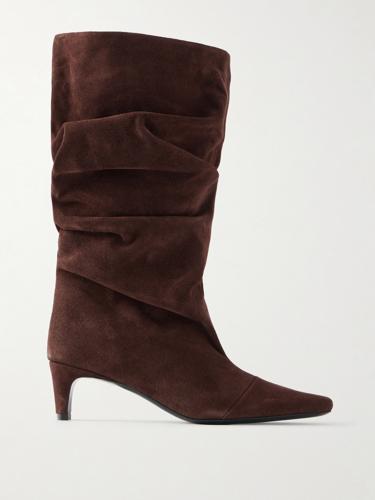STAUD - Wally Suede Knee Boots - Brown