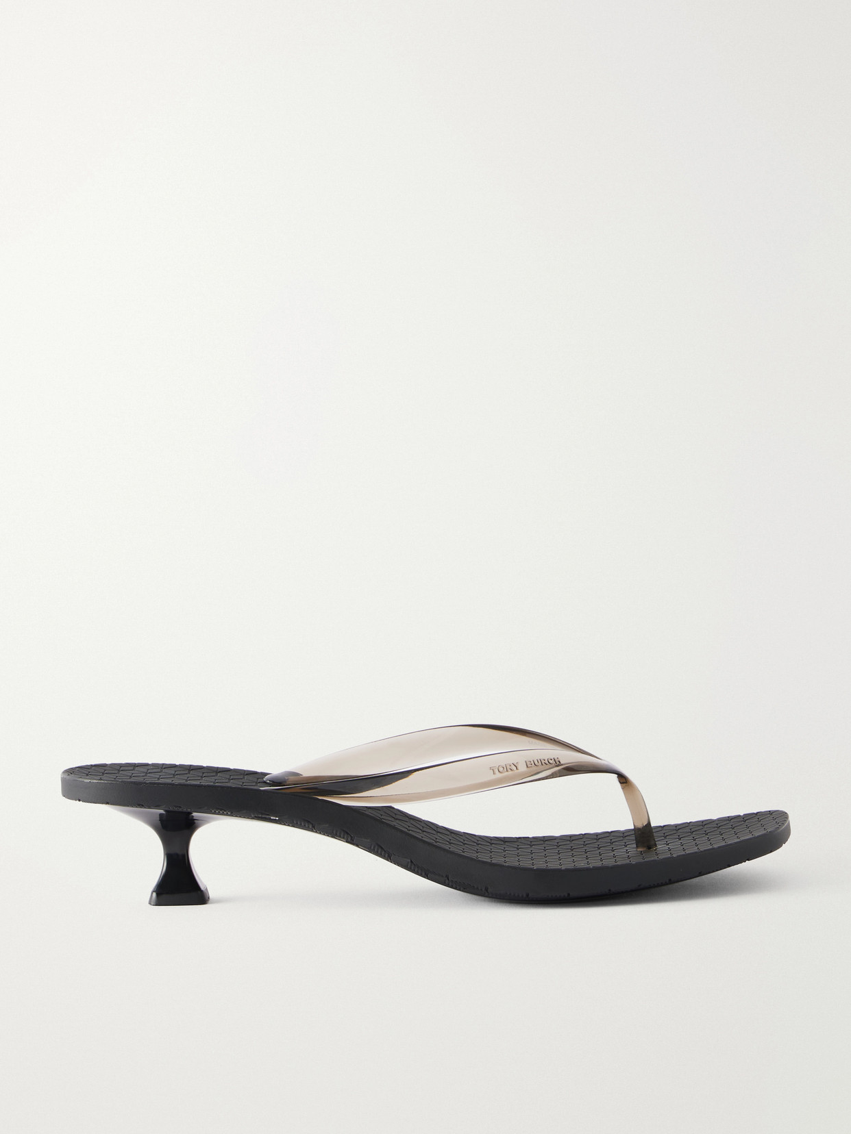 Tory Burch Kitten-heel Thong Sandals In Black