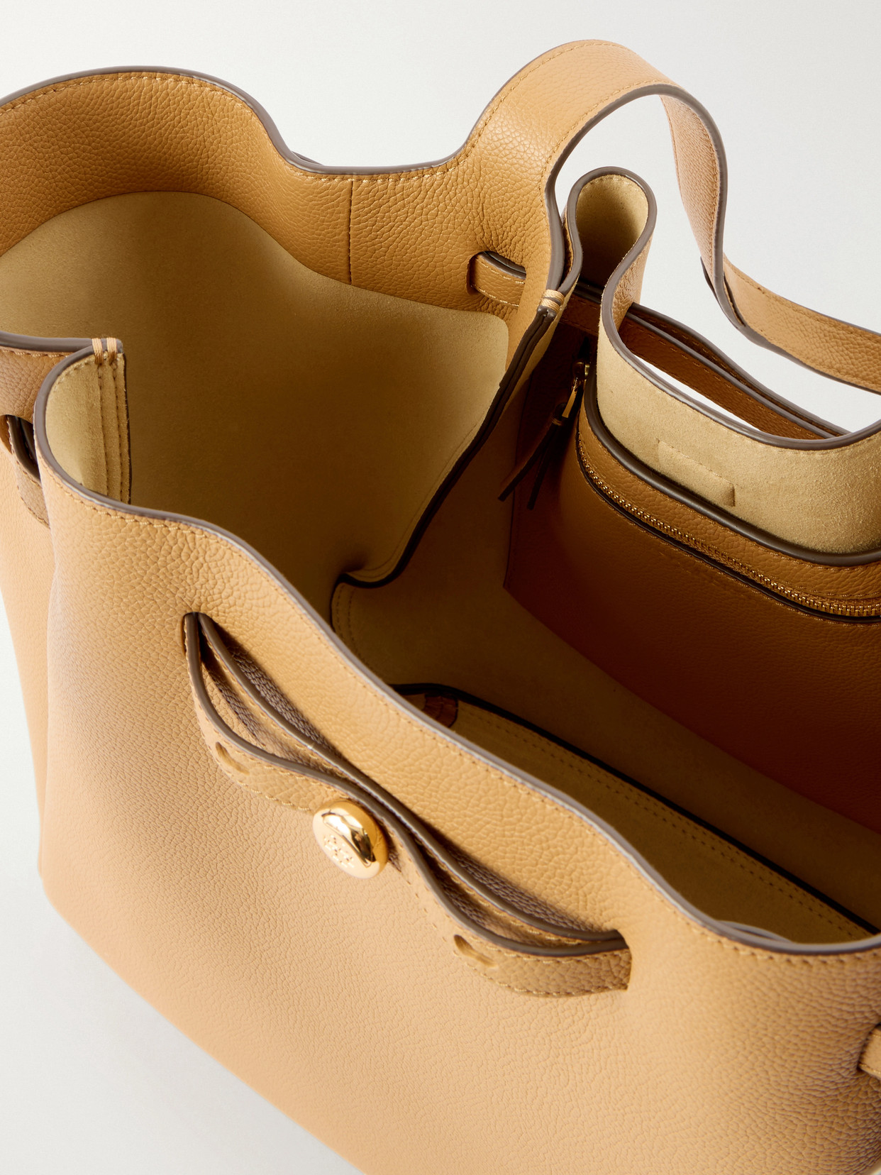 Romy Textured-Leather Tote