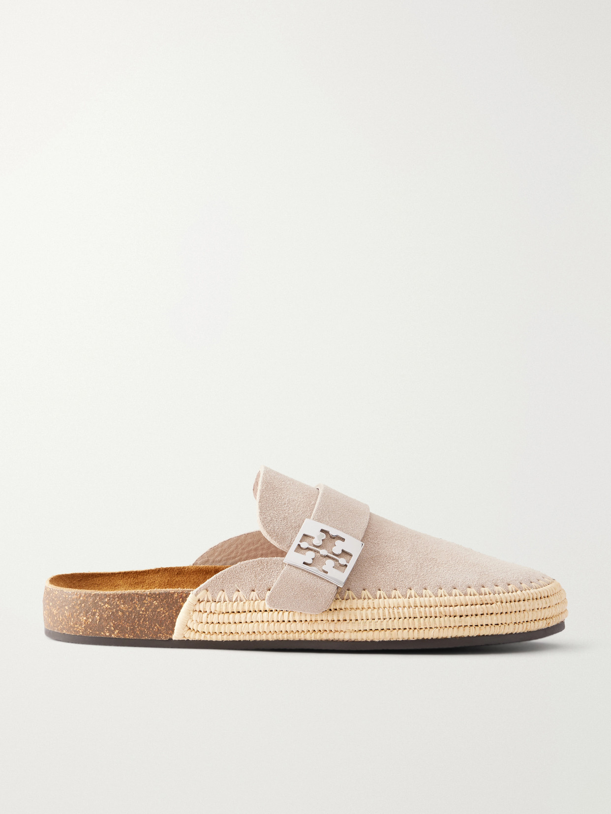 Tory Burch Mellow Suede Mules In Brown