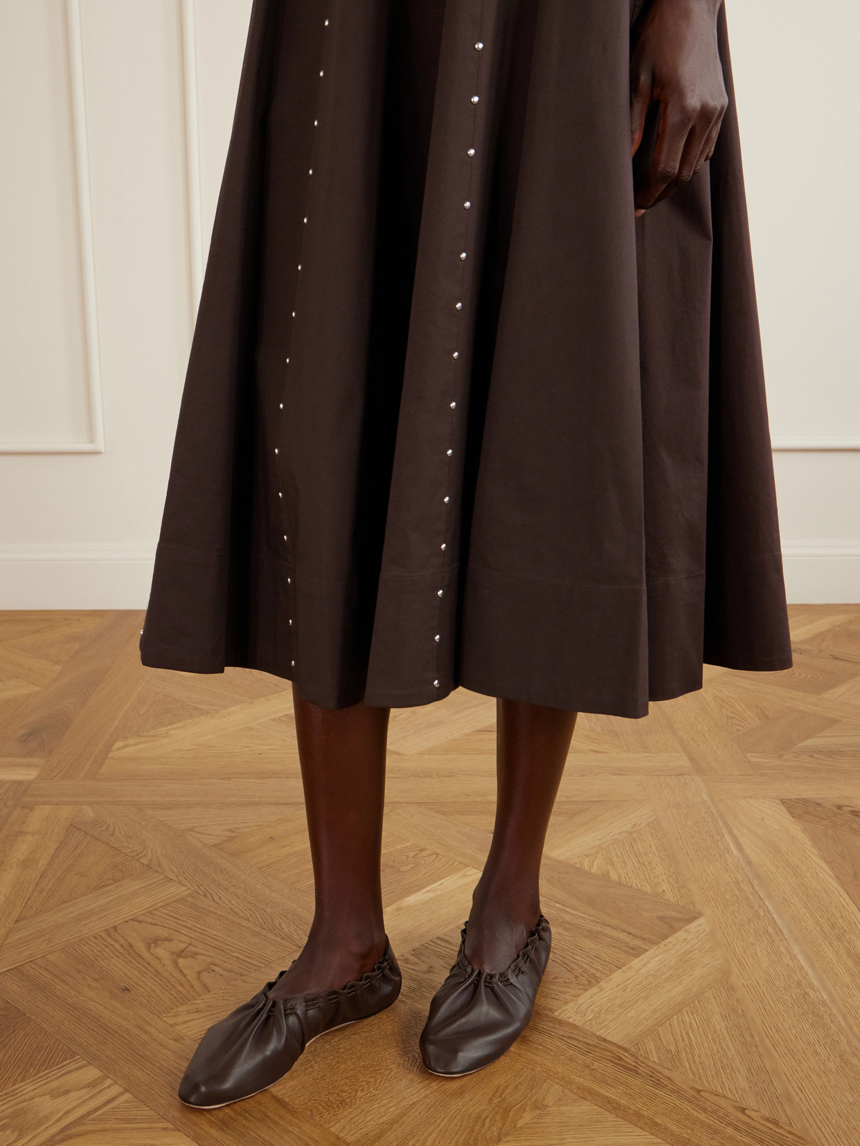 Rue Gathered Ballet Flats