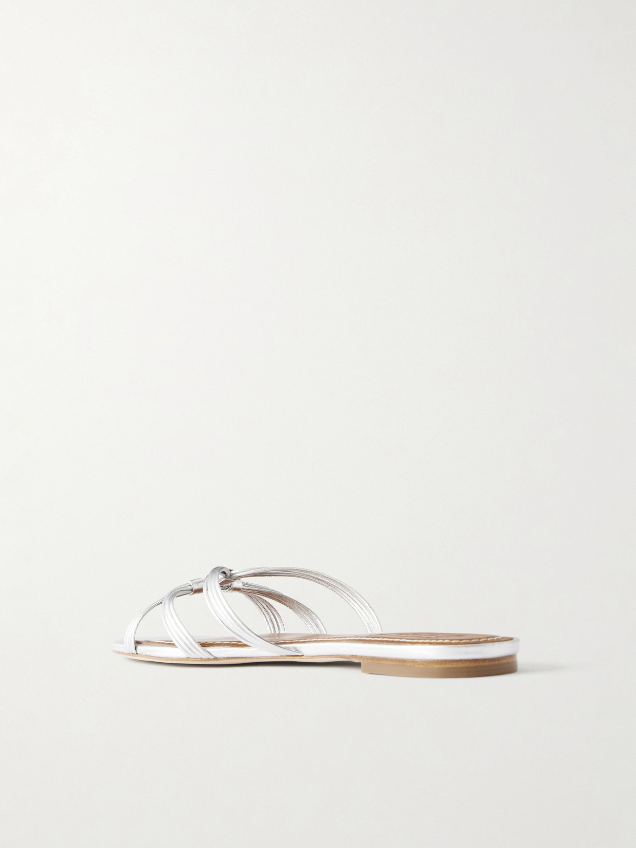Carrie 5 Knotted Metallic-Leather Sandals