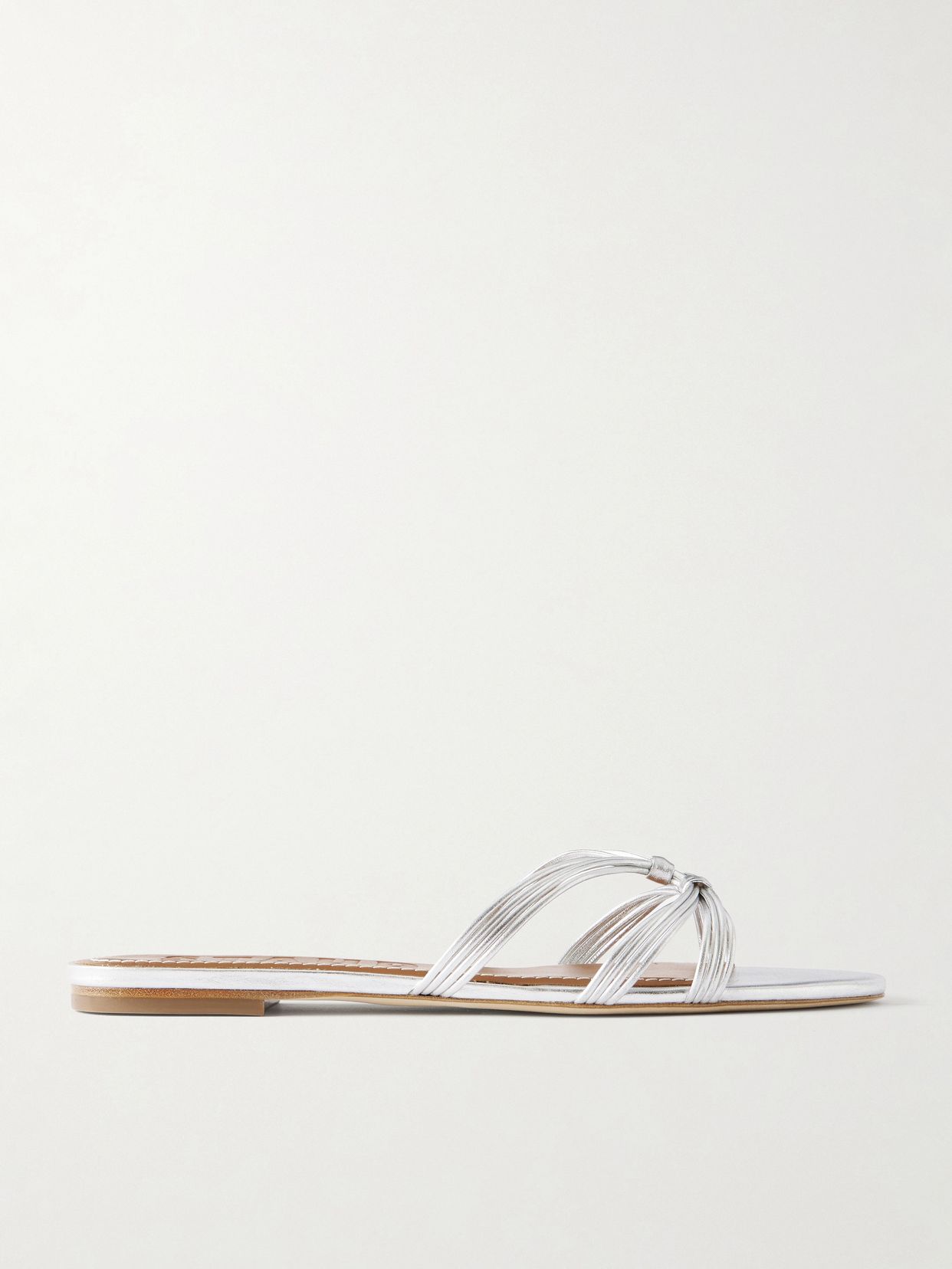 carrie 5 knotted metallic leather sandals