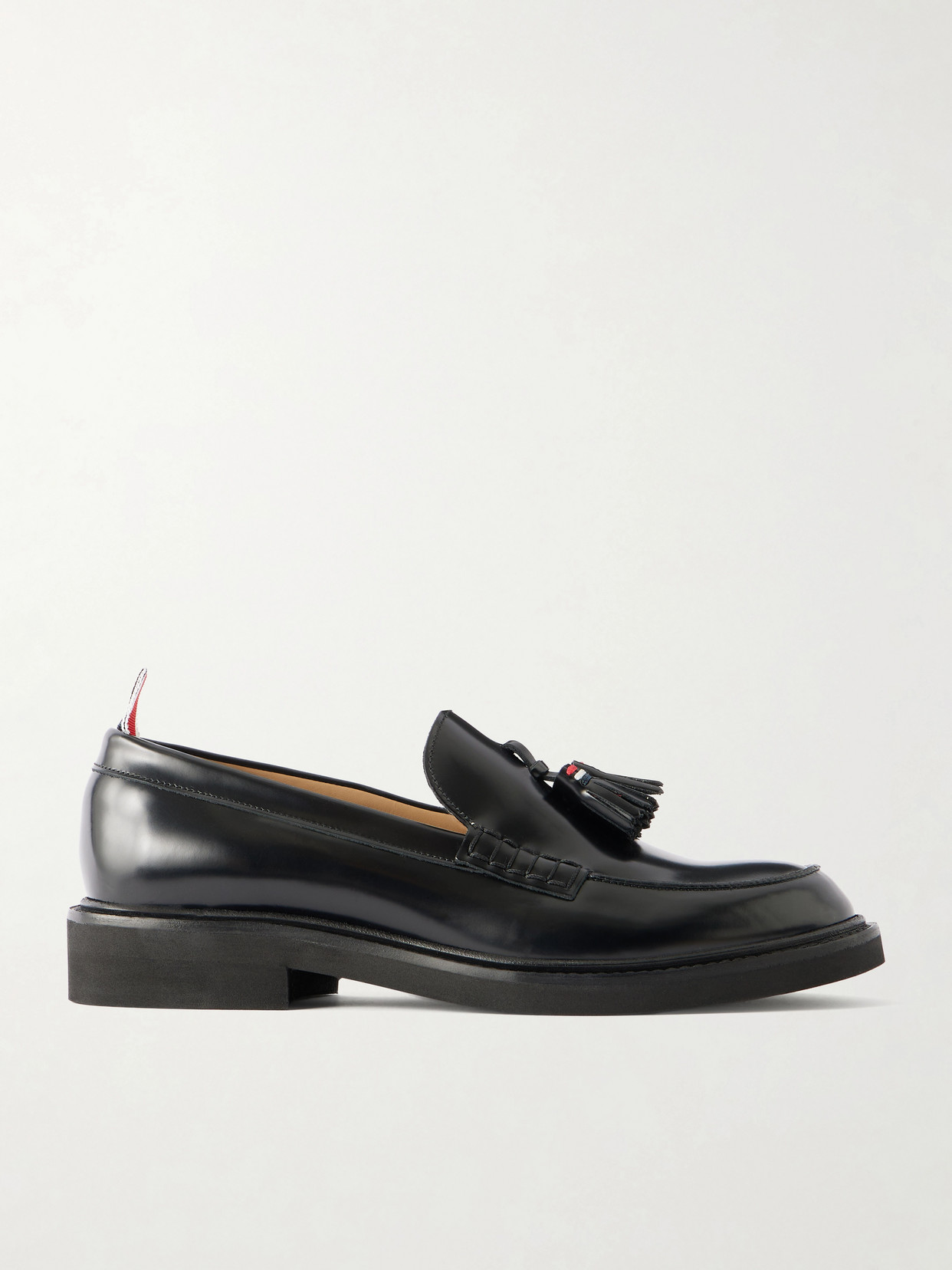 Thom Browne Tassel Leather Loafers In Black