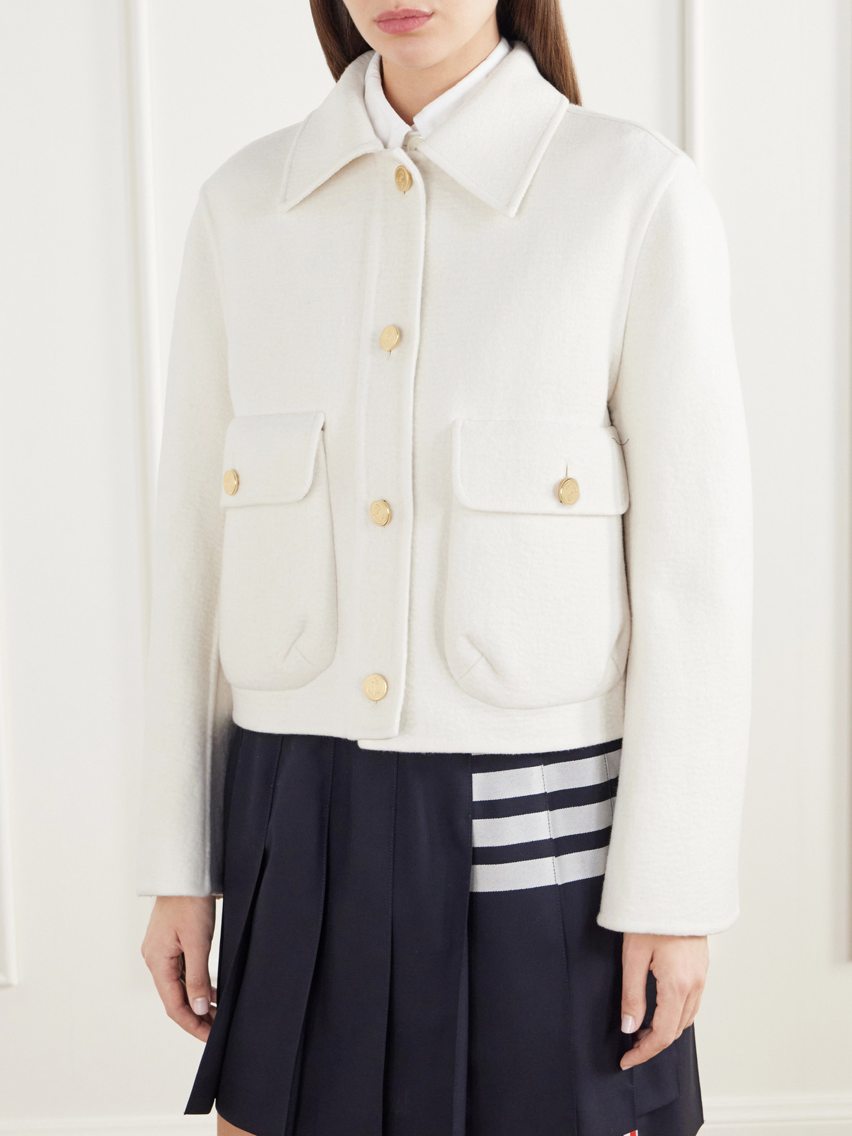 Cropped Wool And Cashmere-Blend Felt Jacket