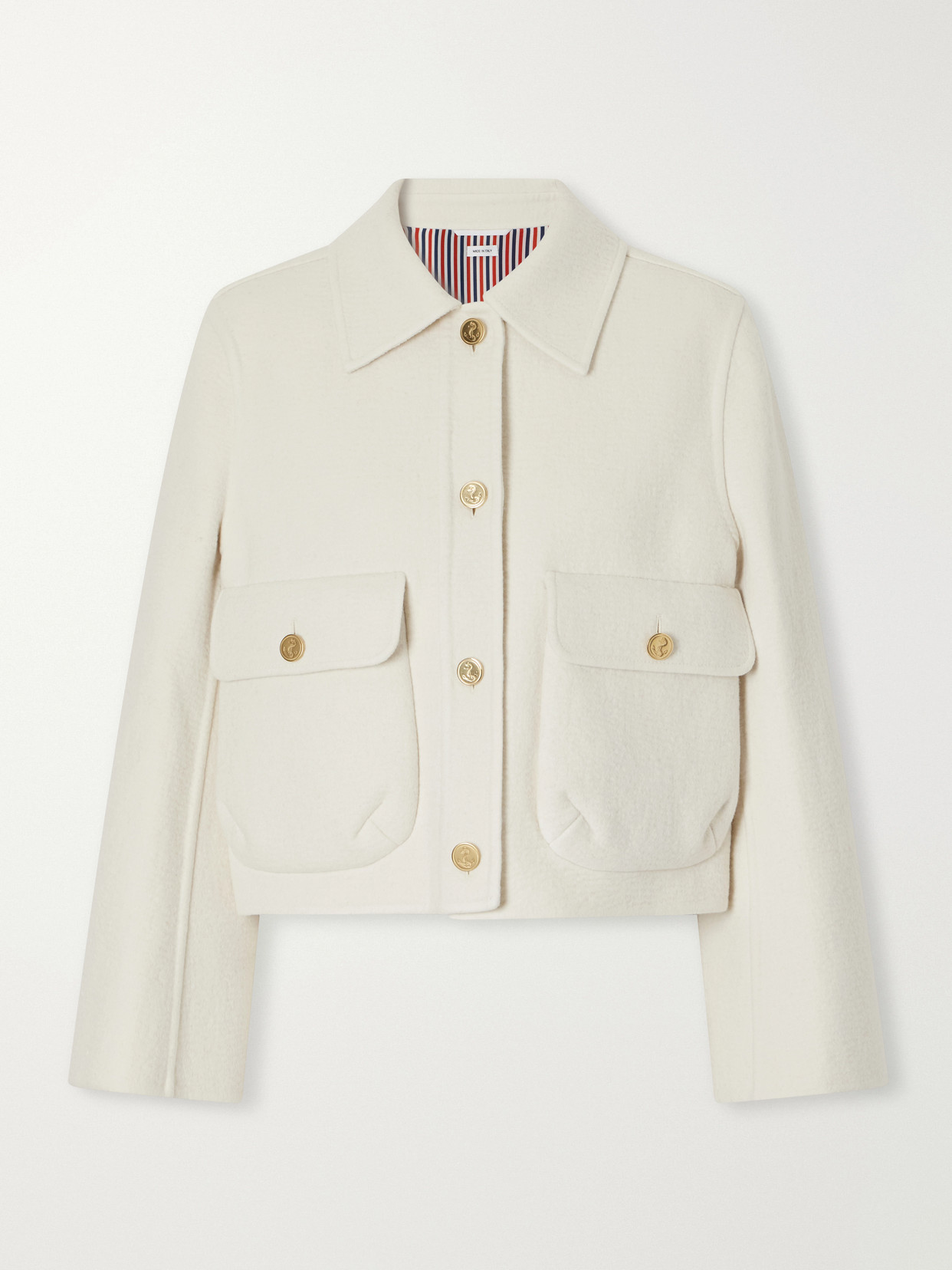 Cropped Wool And Cashmere-Blend Felt Jacket