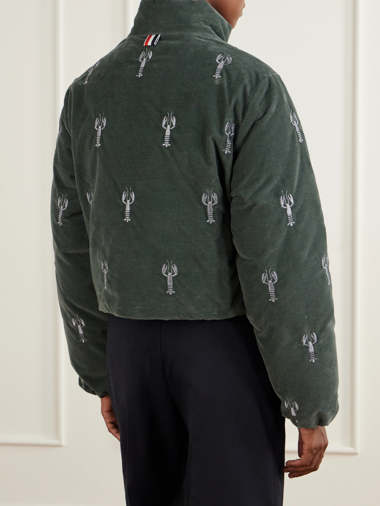 Reversible Embroidered Cotton-Velvet Coat