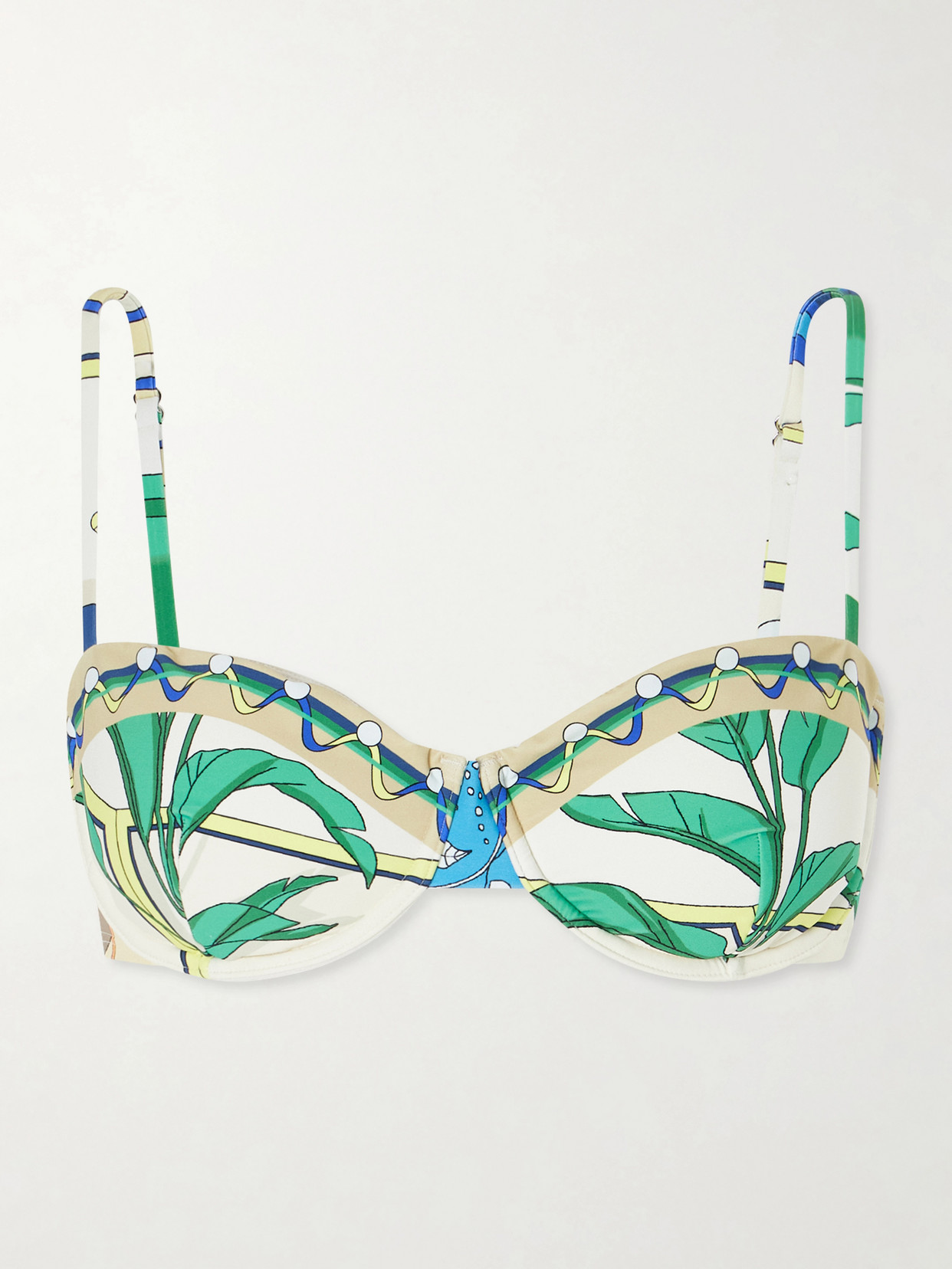 Tory Burch Printed Bikini Top In Multi