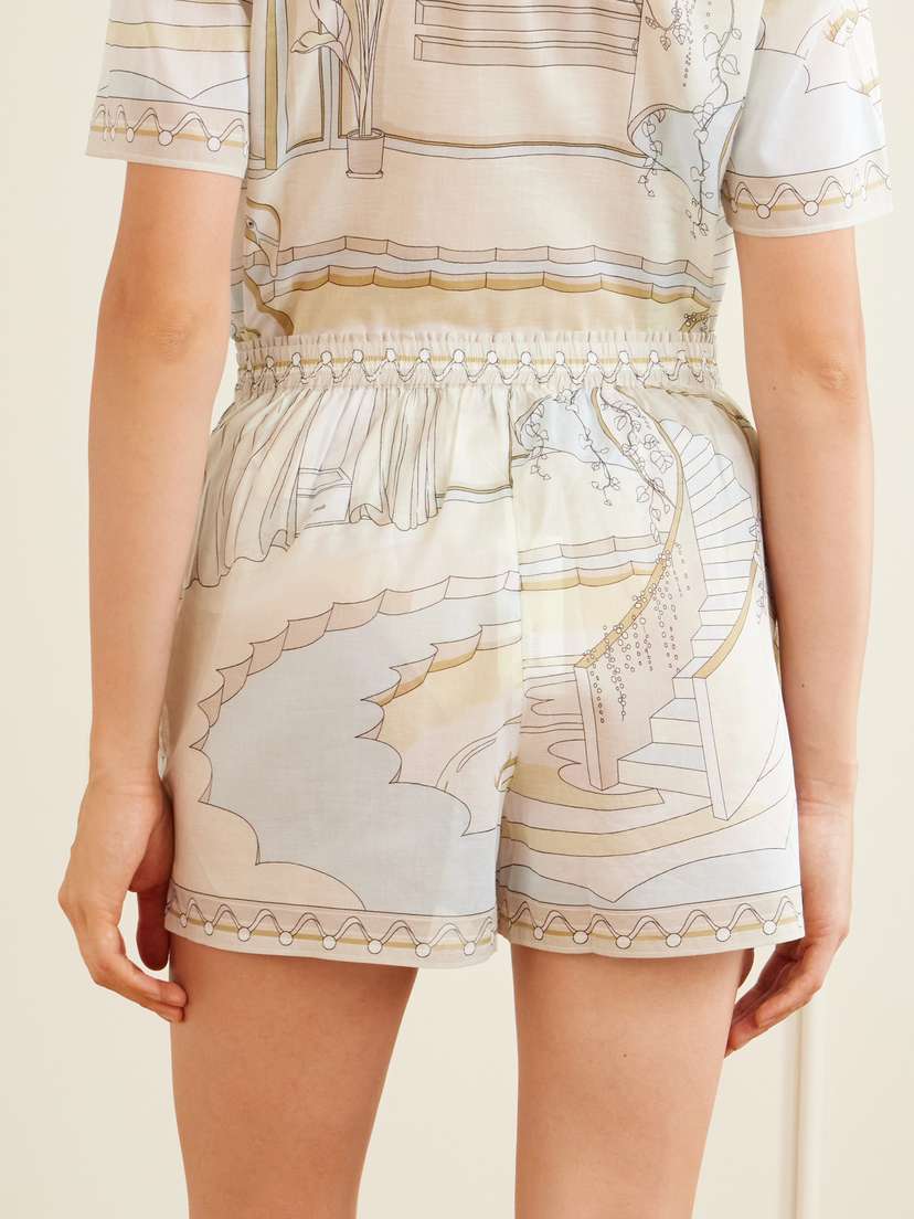 Tory Burch Printed Cotton Shorts | Thumbnail 4 Tory Burch Printed Cotton Shorts | Thumbnail 4