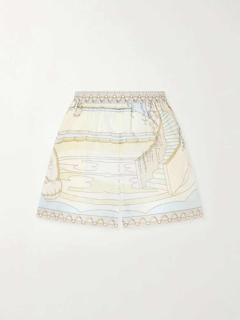 Tory Burch Printed Cotton Shorts - Women's Clothing