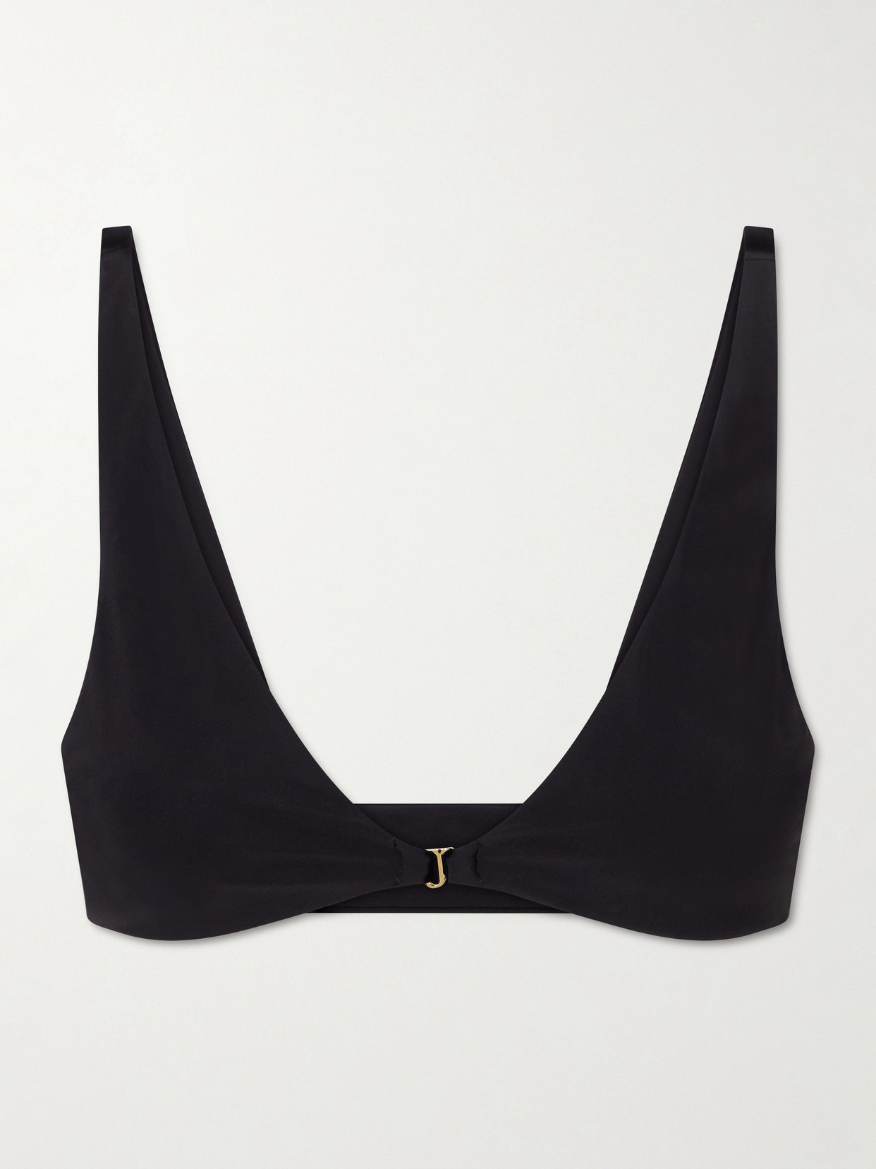 Kiki De Montparnasse Echauffe Bikini Top In Black