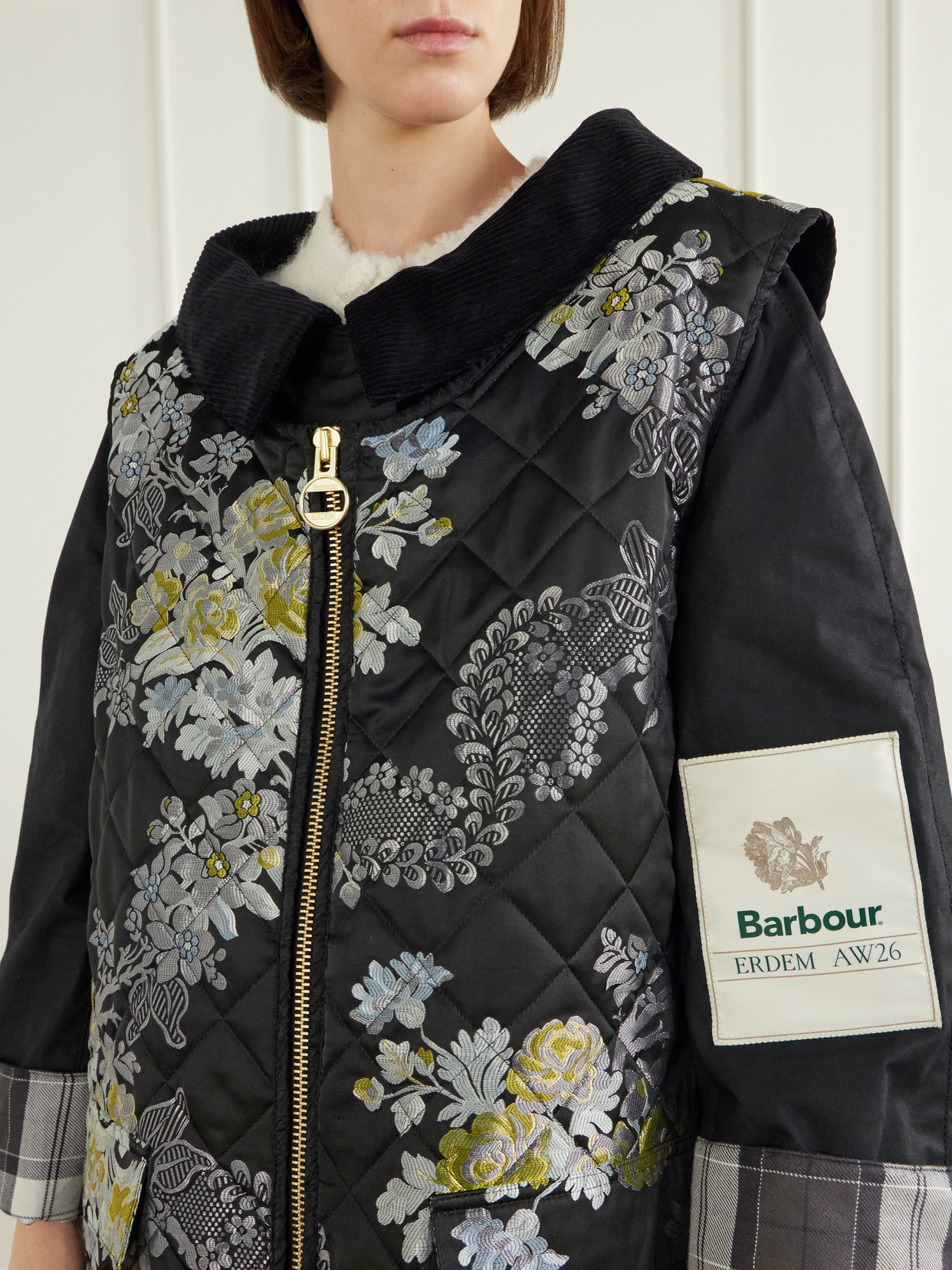 + Barbour Embellished Waxed Cotton-Jacquard Coat