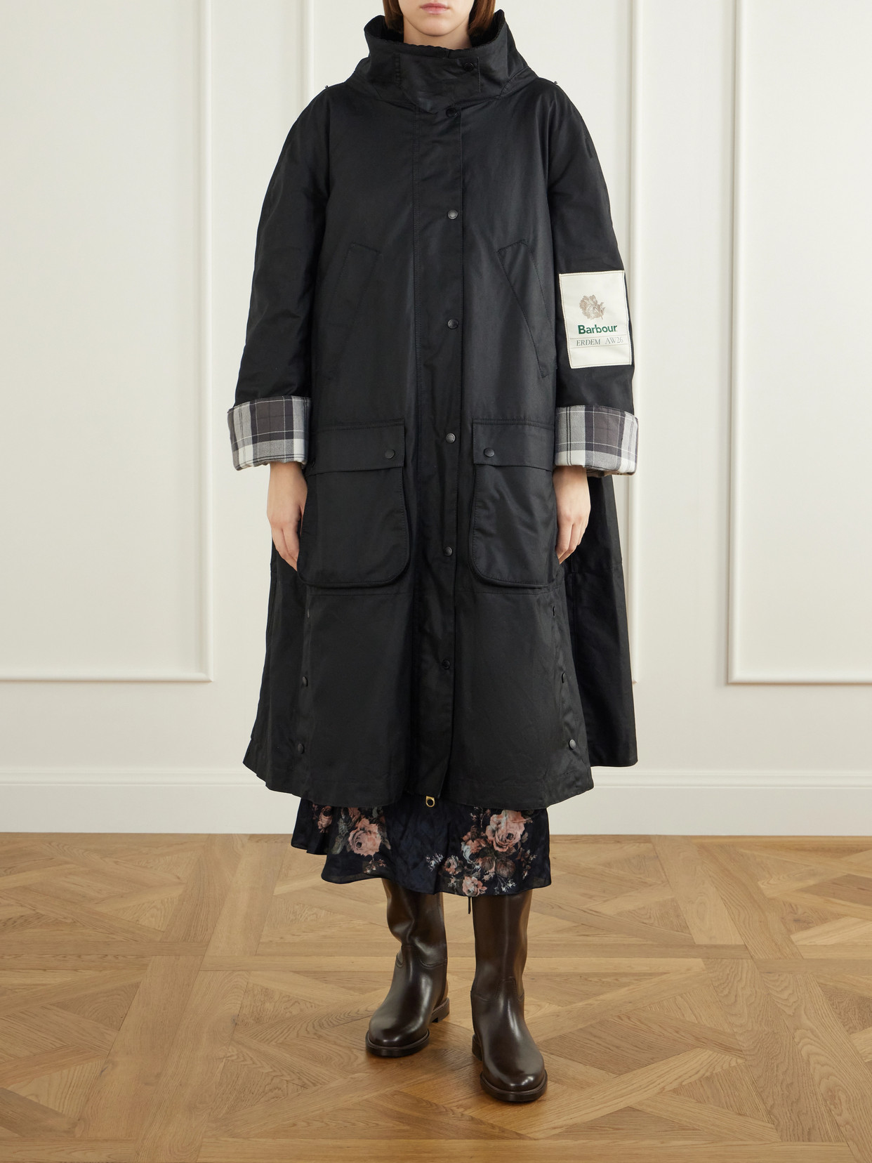 + Barbour Embellished Waxed Cotton-Jacquard Coat
