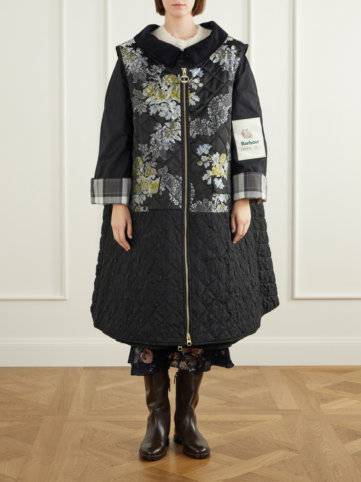 + Barbour Embellished Waxed Cotton-Jacquard Coat