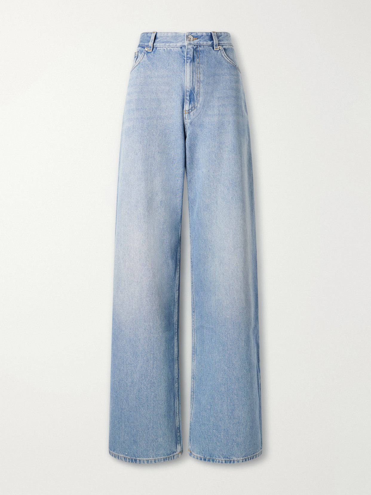 Erdem Mid-rise Wide-leg Jeans In Blue