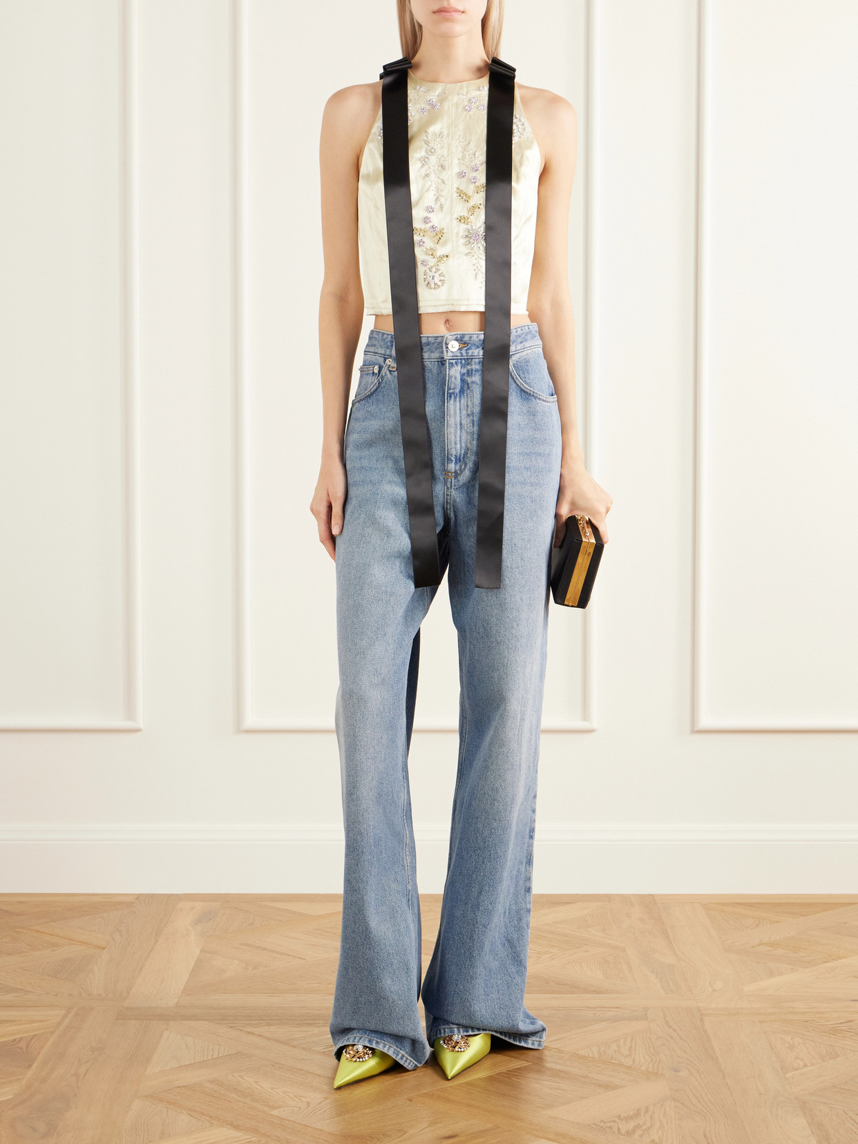 Mid-Rise Wide- Leg