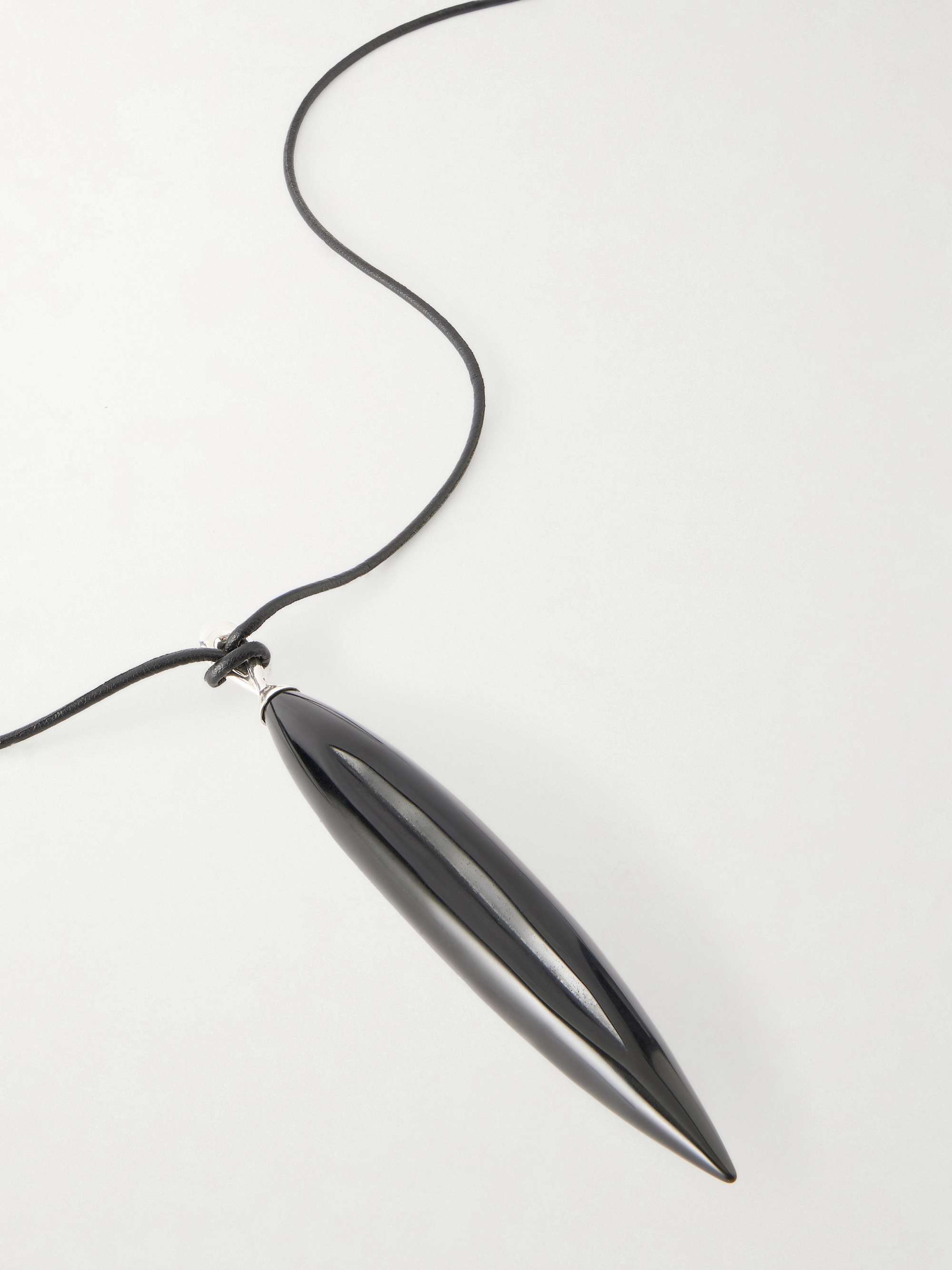 SOPHIE BUHAI Crevice onyx and silver pendant | NET-A-PORTER