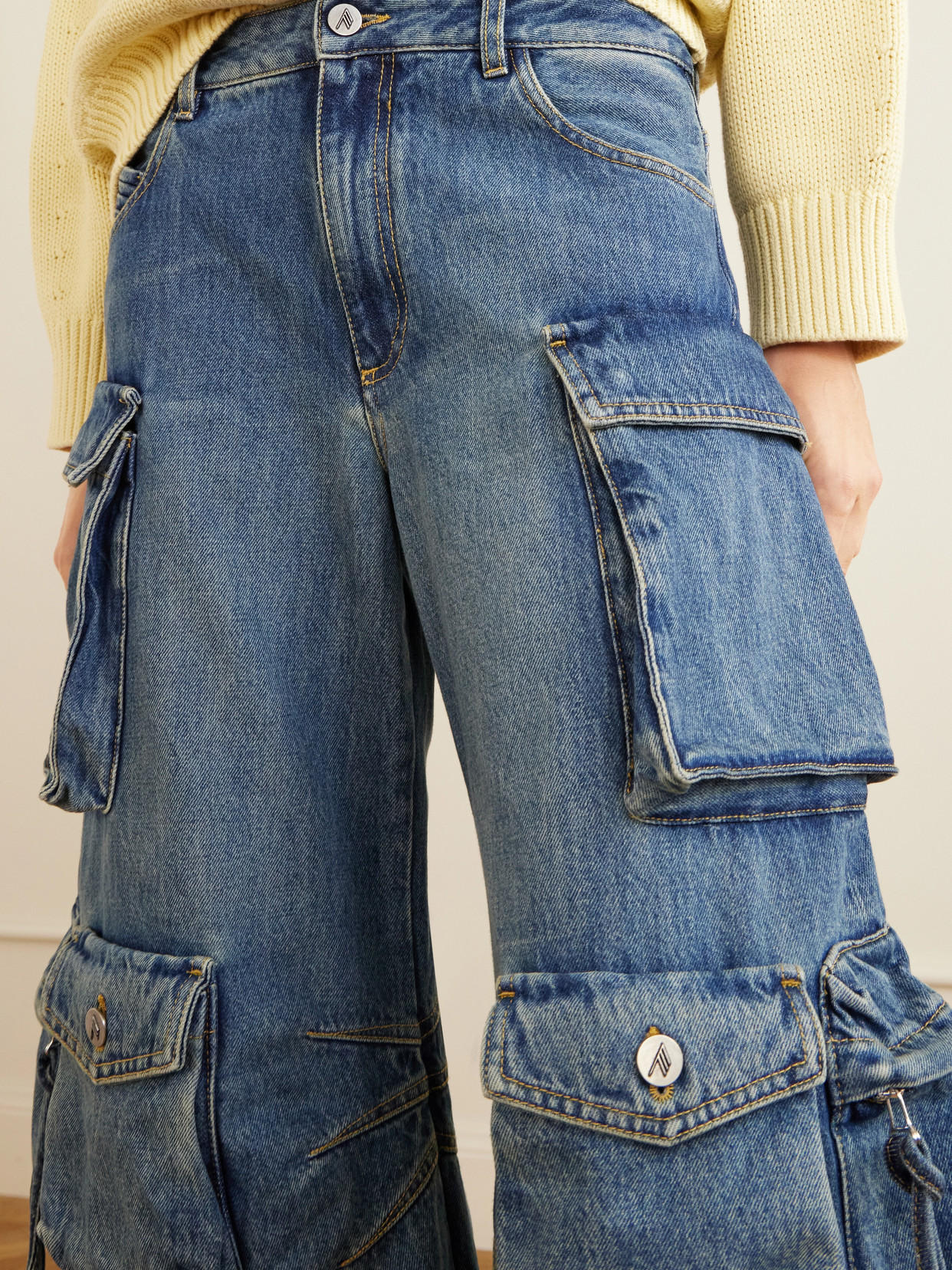 Tapered Mid-Rise Wide- Leg