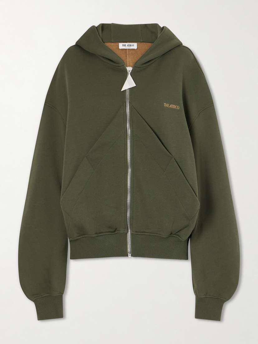 The Attico Cotton-jersey Zip-up Hoodie | Thumbnail 6 The Attico Cotton-jersey Zip-up Hoodie | Thumbnail 6