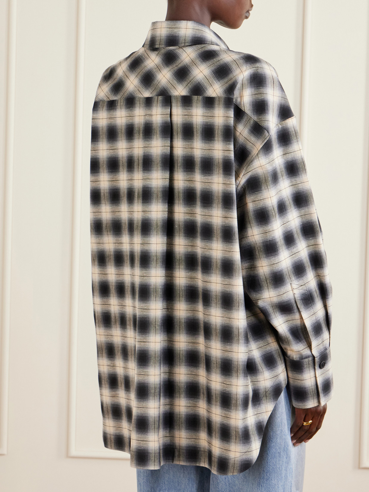 Checked Cotton-Poplin Shirt